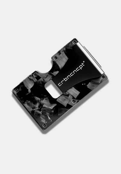 CRBNCNCPT Kartenetui Forged Carbon Kartenetui mit Geldklammer RFID Schwarz Herren, RFID Schutz