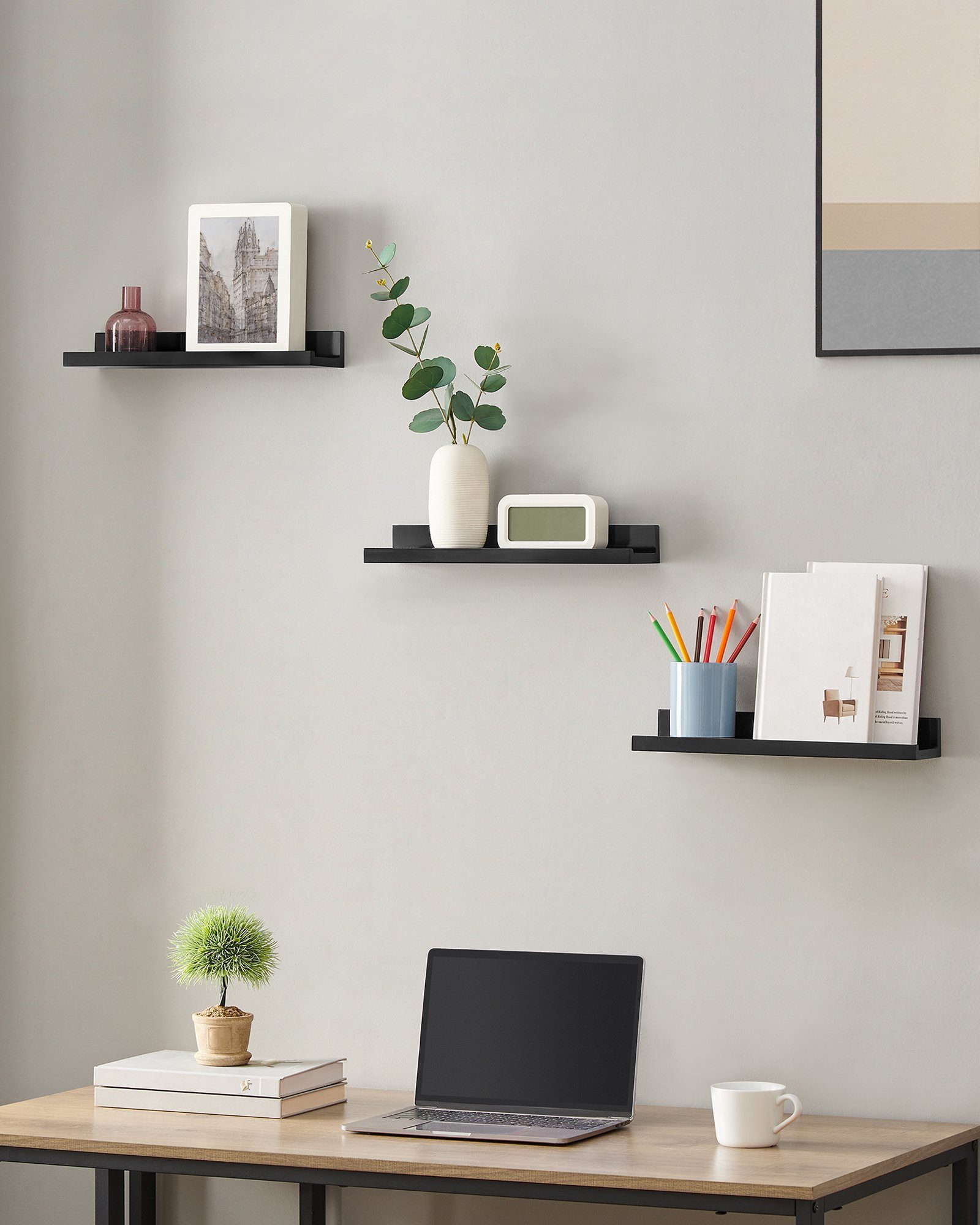 SONGMICS Wandregal, 3-tlg., MDF, 38 x günstig online kaufen