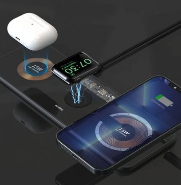 abathe abathe 3in1 Wireless Charger transparent exclusive Induktions-Ladegerät