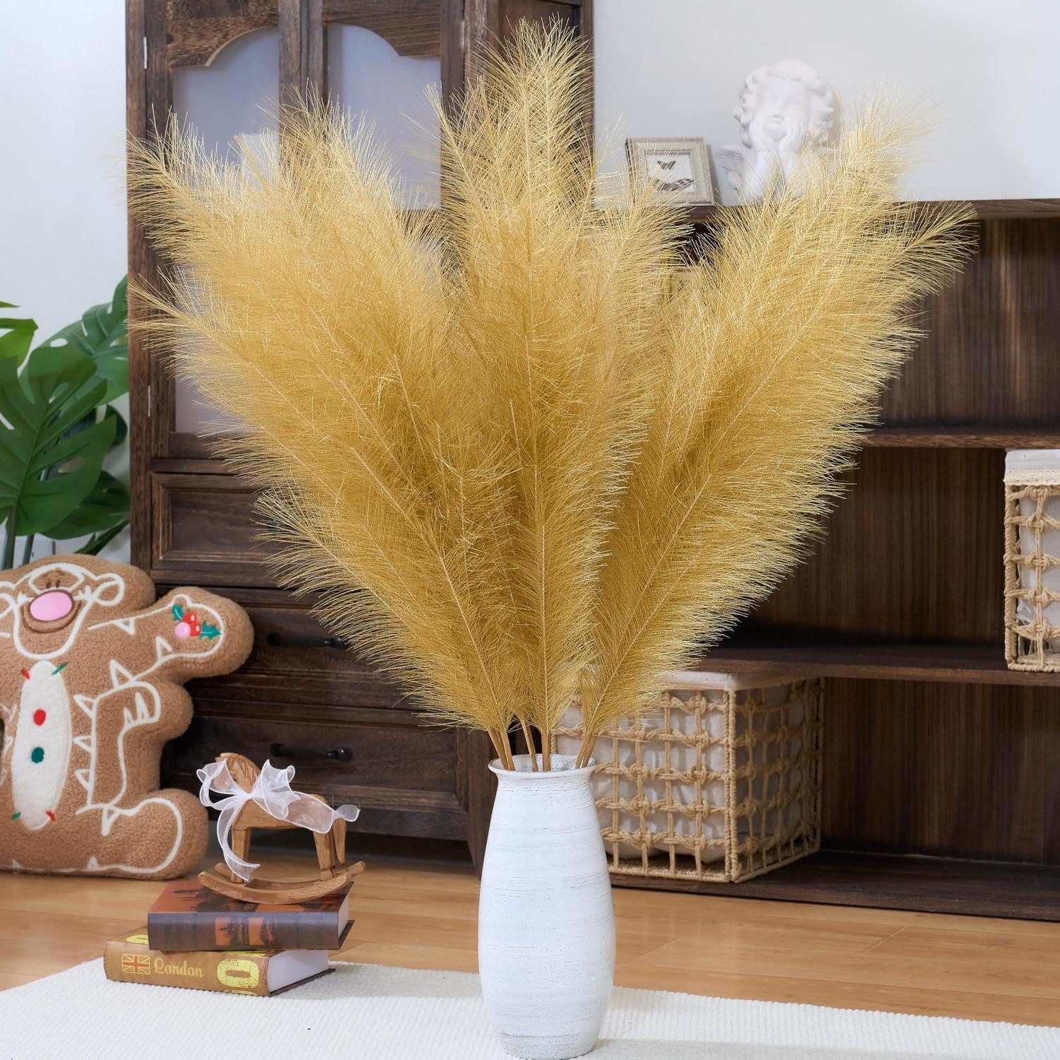 Kunstgras Künstliches Pampasgras 110 cm, LuxusKollektion, Höhe 1 cm