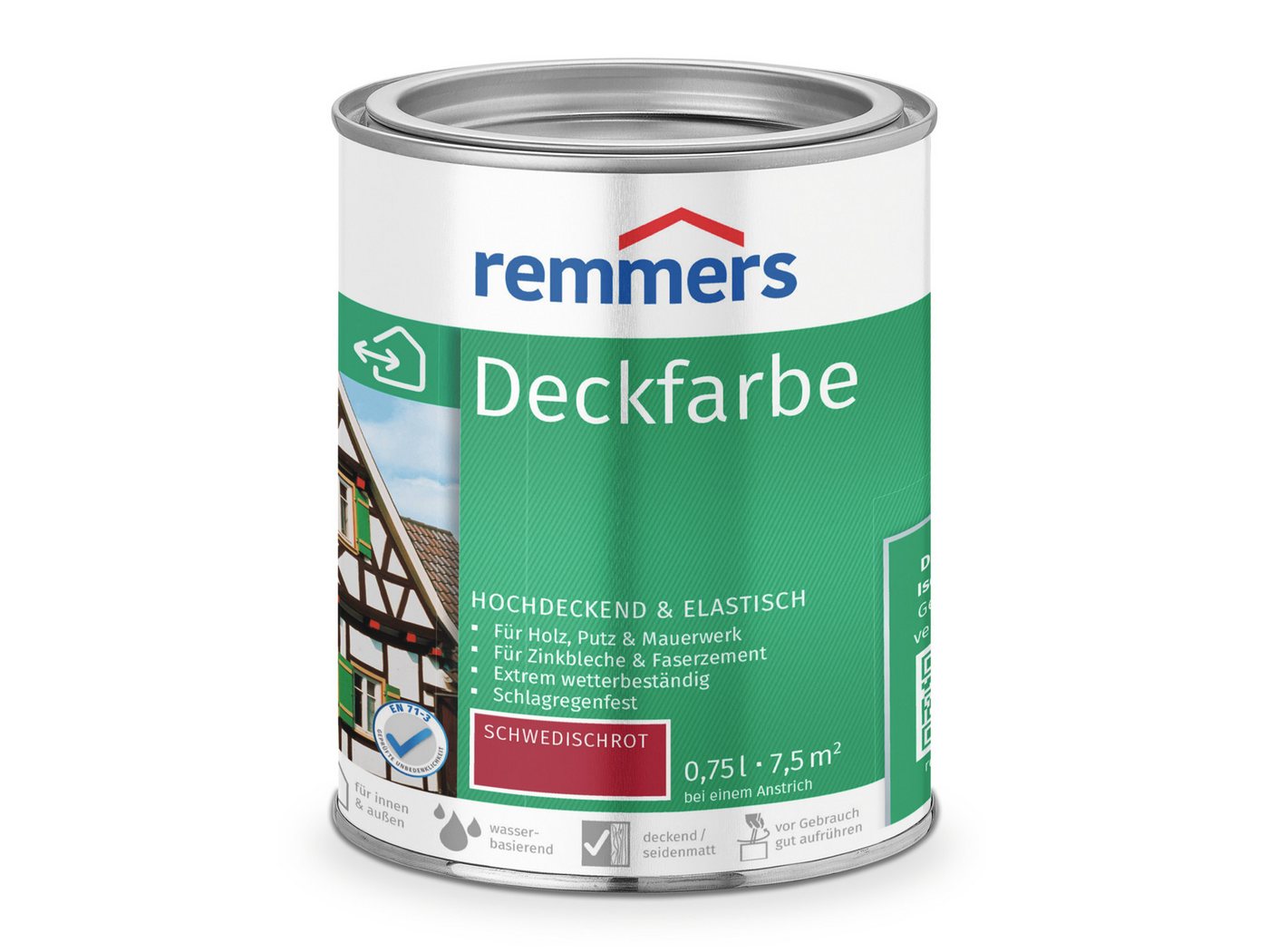 Remmers Wetterschutzfarbe Deckfarbe 0,75 Liter, für viele Untergründe, hochdeckend, wetterfest