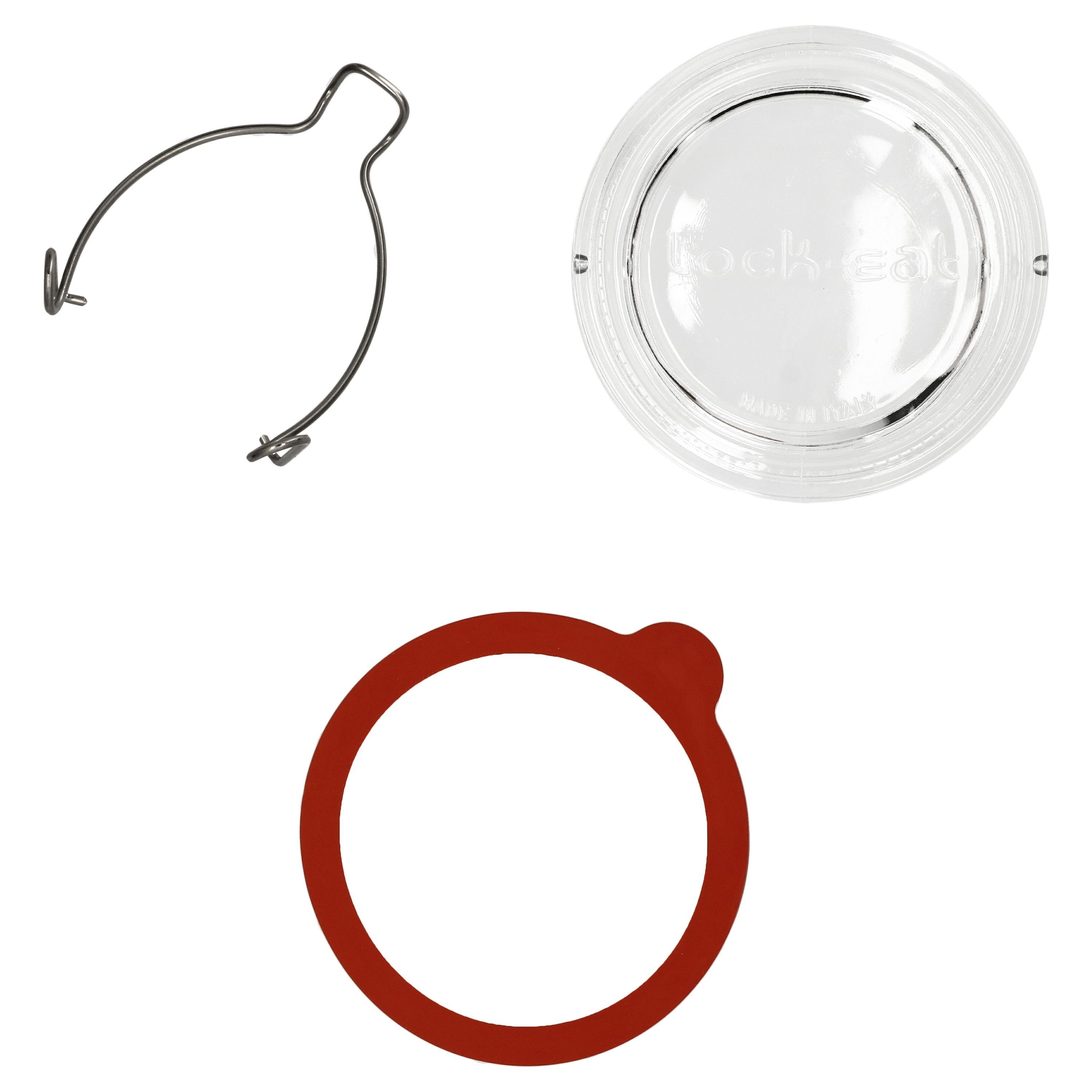 2er Bormioli + Glas Lock-Eat 0,75L, Einmachgläser Deckel - 0,5L Luigi mit Vorratsglas Set