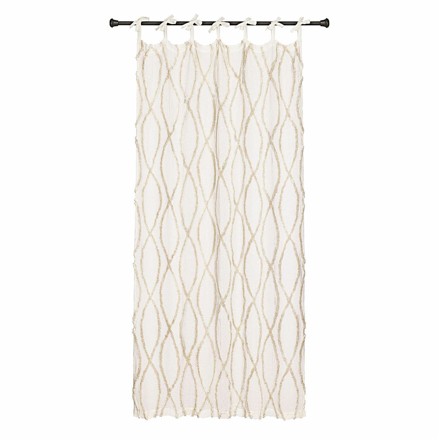 Vorhang Gardine Mervixal weiß/beige