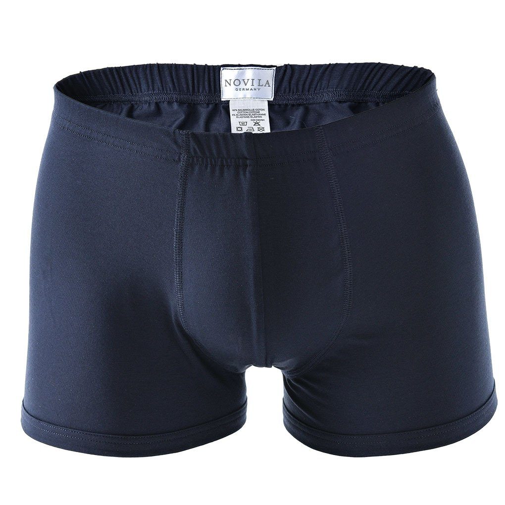 Novila Boxer Herren Sport-Pants - Shorts, Stretch Cotton Marine