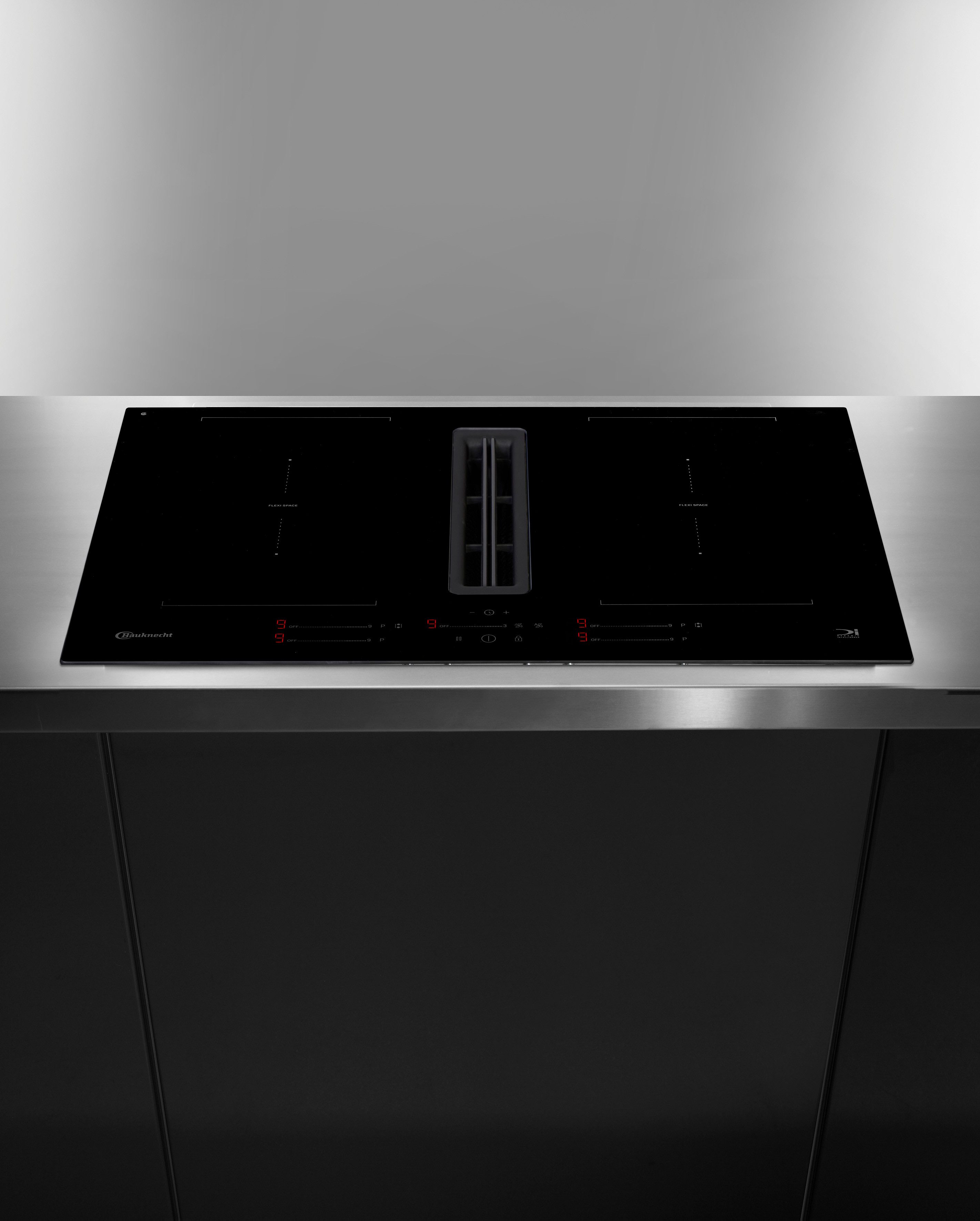 BAUKNECHT Kochfeld mit Dunstabzug BVH80FFB01, Induktionskochfeld mit Dunstabzug, FlexiSpace und Booster Funktion