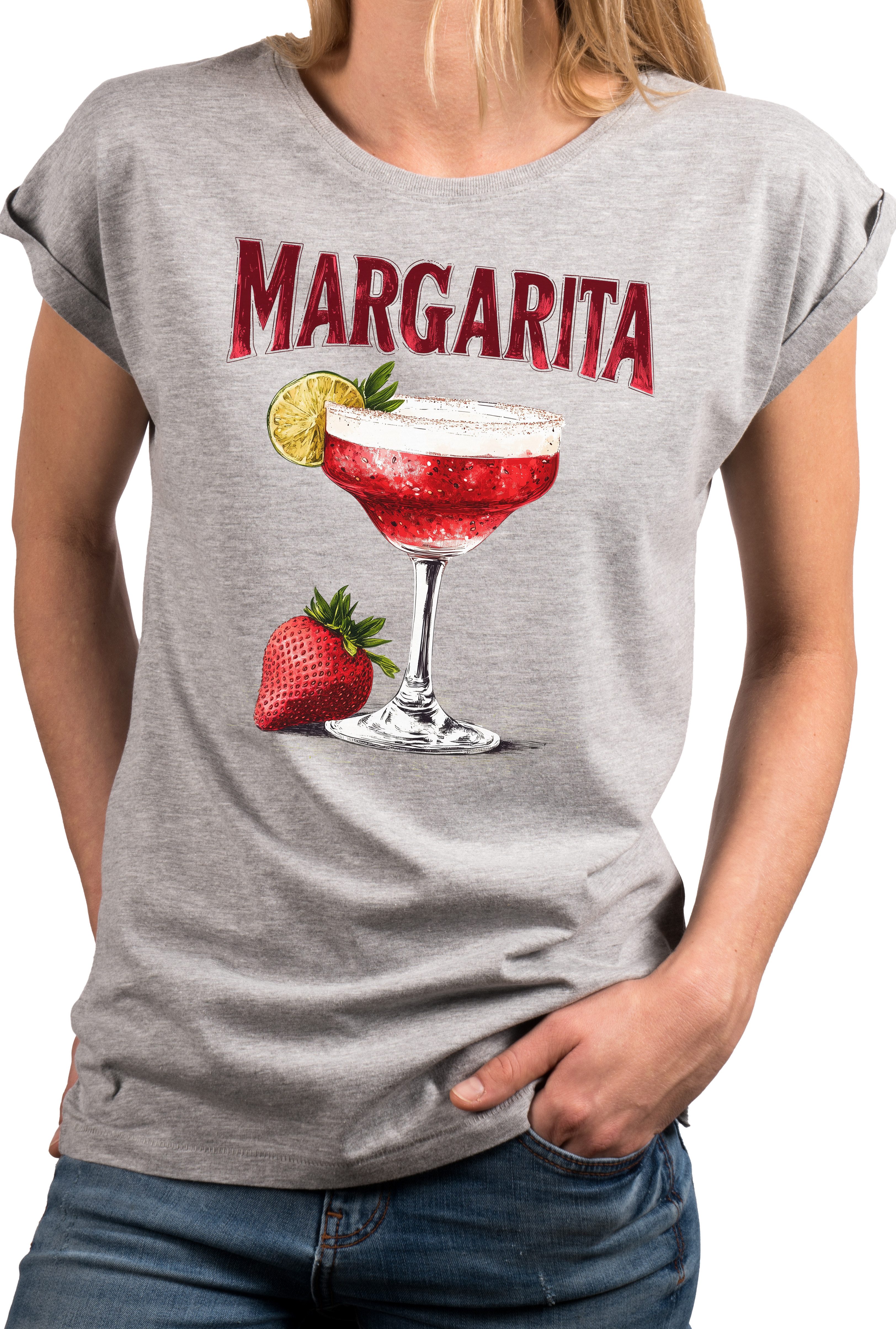 MAKAYA Print-Shirt Damen Margarita Party Top günstig online kaufen