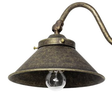 Licht-Erlebnisse Wandleuchte ALICE, ohne Leuchtmittel, Wandlampe Messing Bronze Antik schwenkbar Premium Flur Lampe