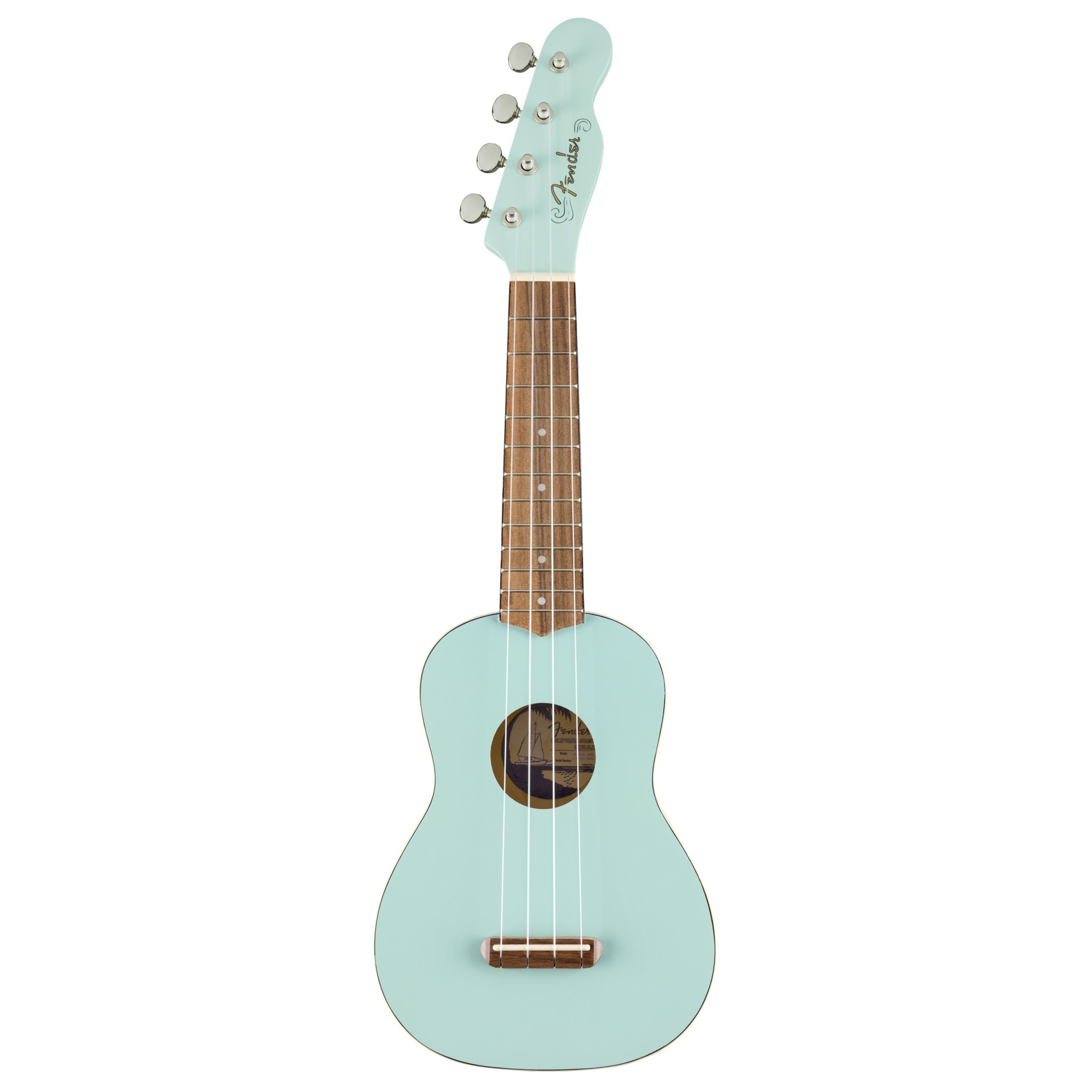 Fender Ukulele, Venice Soprano Uke Daphne Blue, Ukulelen, Sopran Ukulelen, Venice Soprano Ukulele Daphne Blue - Sopran Ukulele