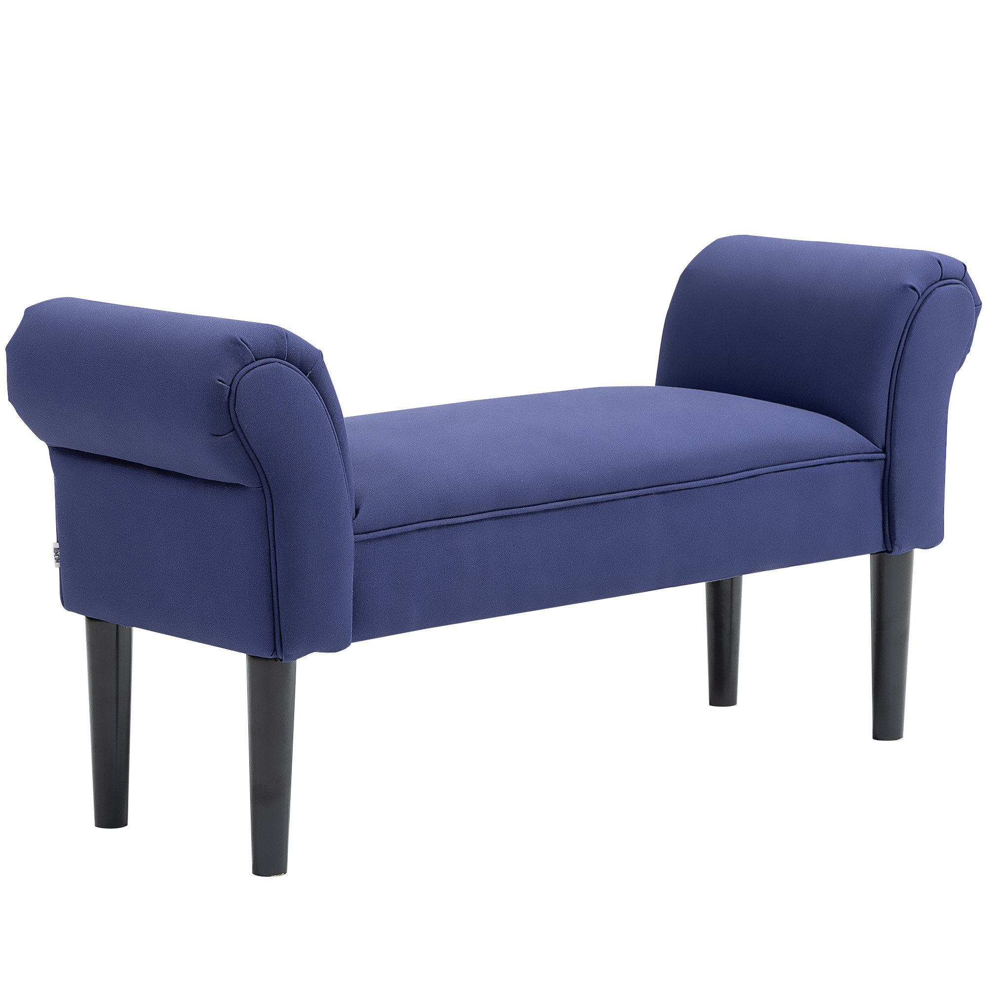 HOMCOM Polsterbank Bettbank, Polsterbank (Sitzbank, 1-St., Flurbank), Segelstoff, Blau, 102 x 36 x 51 cm