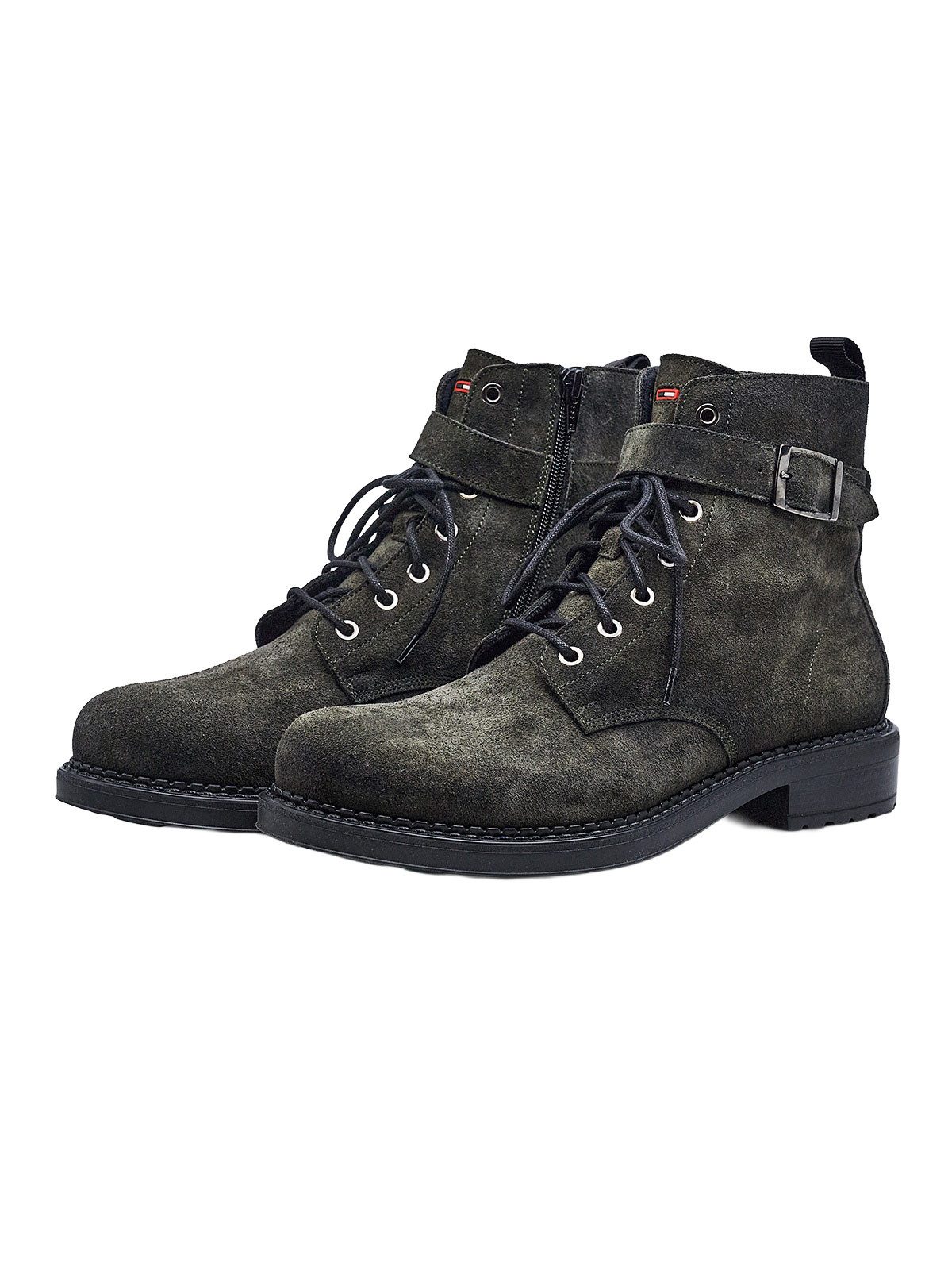 emilio adani Herren Boots, Dunkelgruen Schnürboots