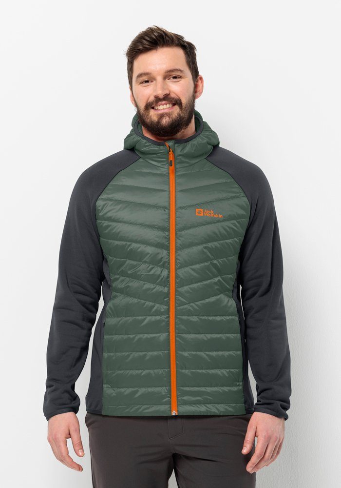 Jack Wolfskin Hybridjacke ROUTEBURN M HYBRID hedge-green PRO