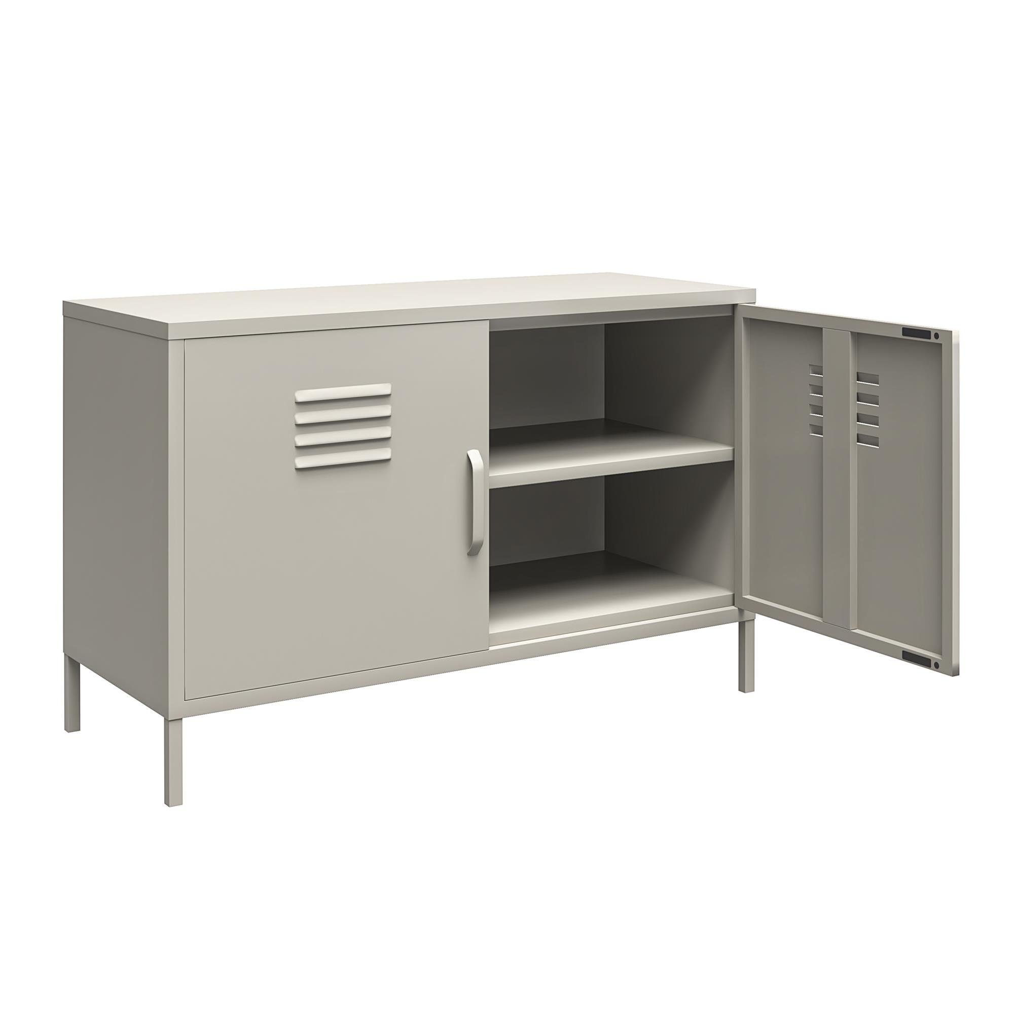 loft24 Sideboard Bradford, Spint Schrank aus Metalll mit 2 Türen