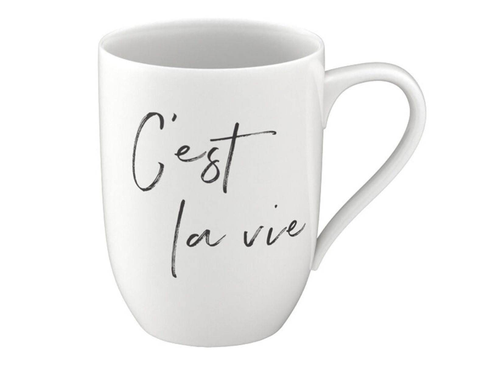 Villeroy & Boch Becher Statement Becher mit Henkel C ´est la vie 0,34 l, Porzellan