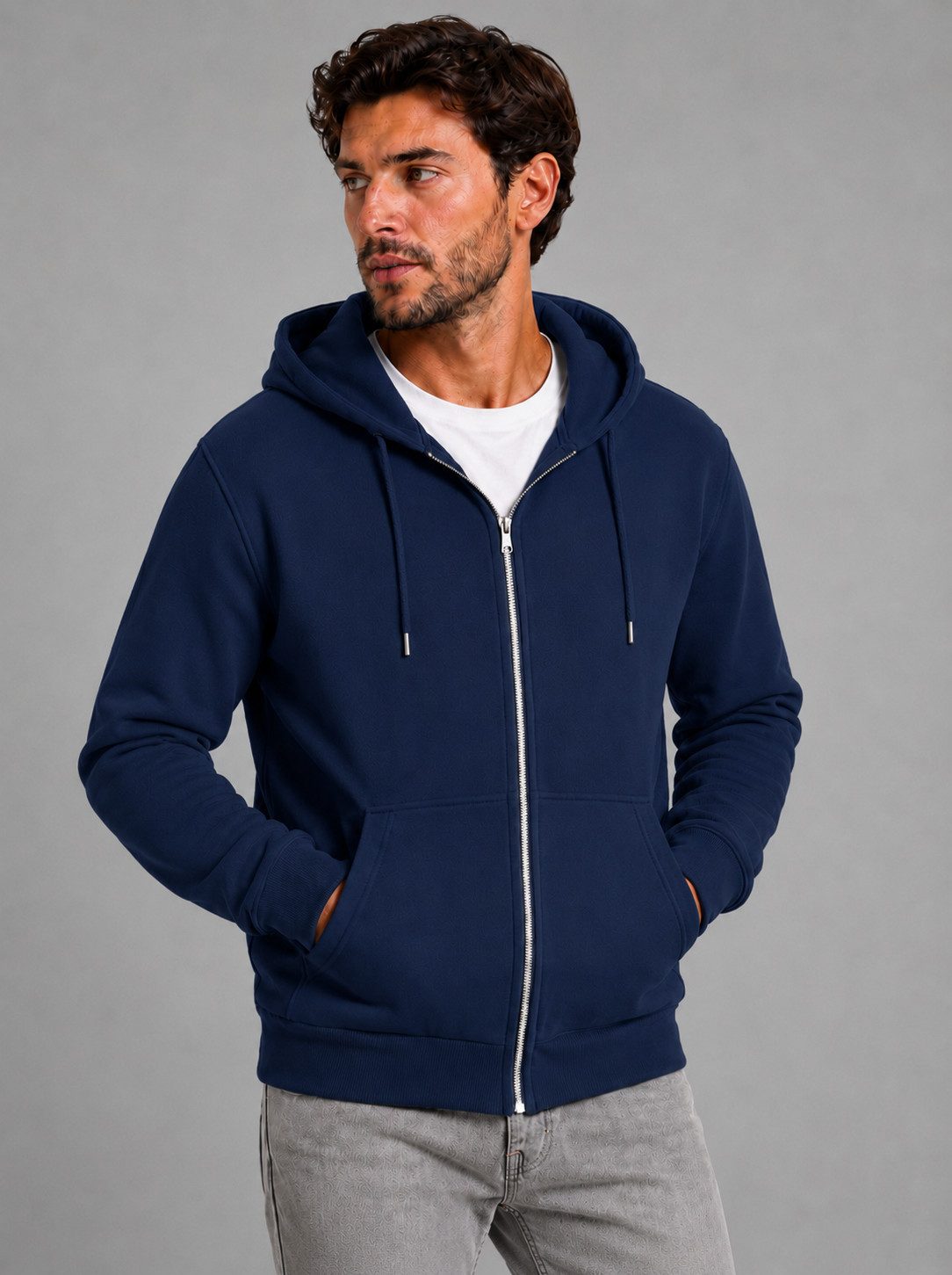 Smith & Solo Hoodie Herren - Sweatshirt mit Reißverschluss Zipper Sweatjacke Baumwollmix