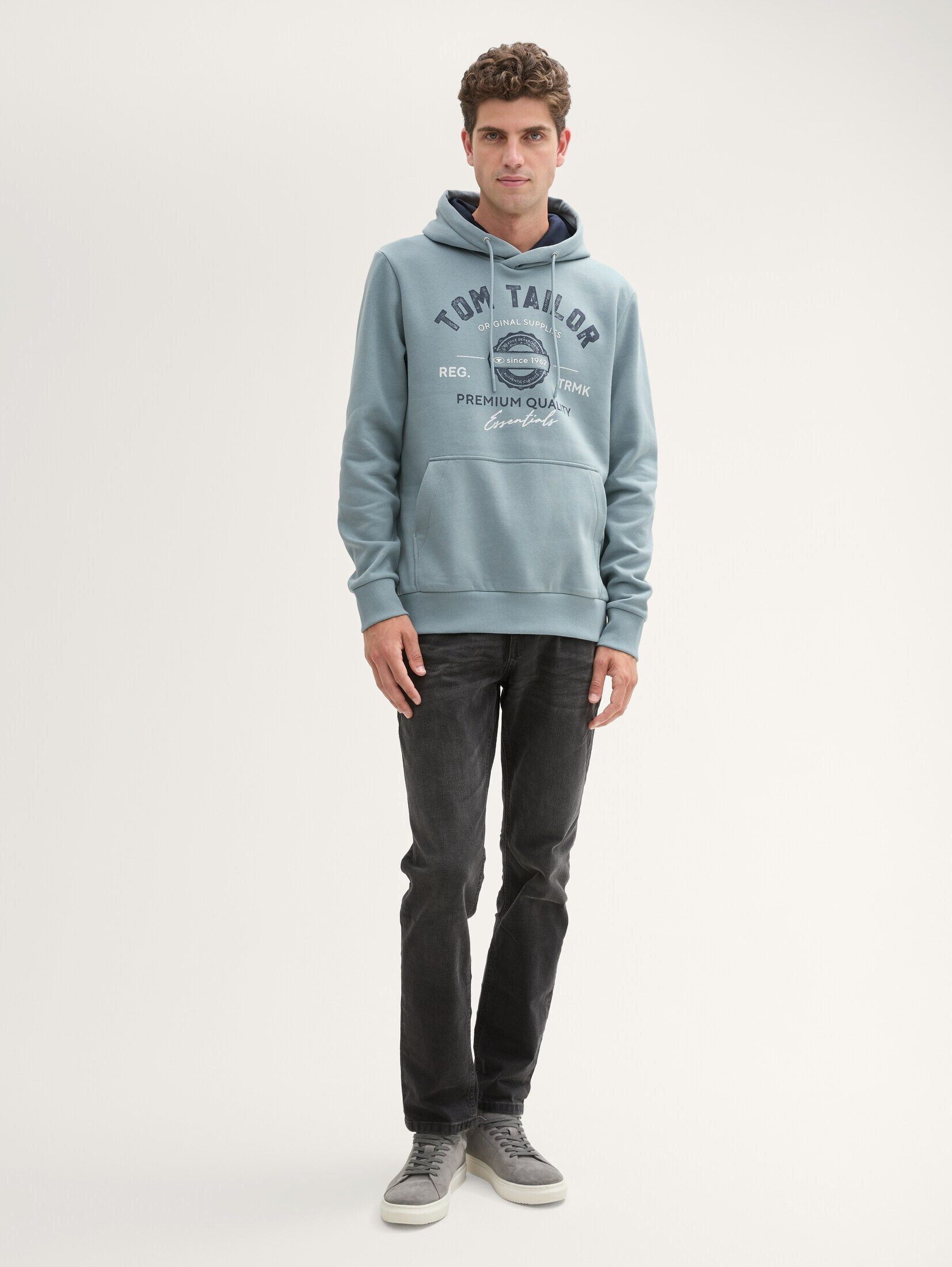 TOM TAILOR Sweatshirt Strick & Sweatshirts Hoodie Sweatshirt mit Logo-Print