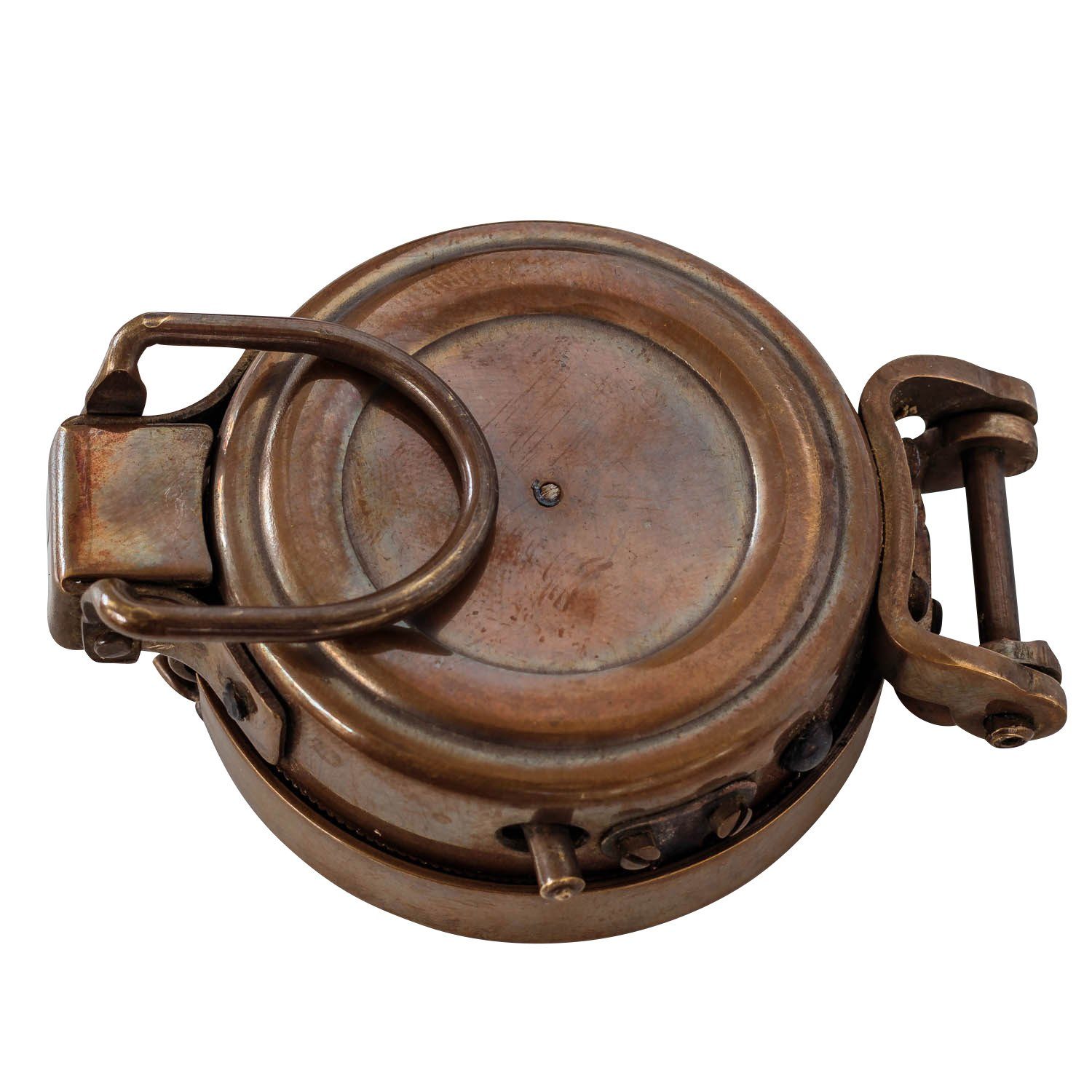 Schiff Navigation Glas Kompass Kompass Maritim R Antik-Stil Messing Dekoration Aubaho