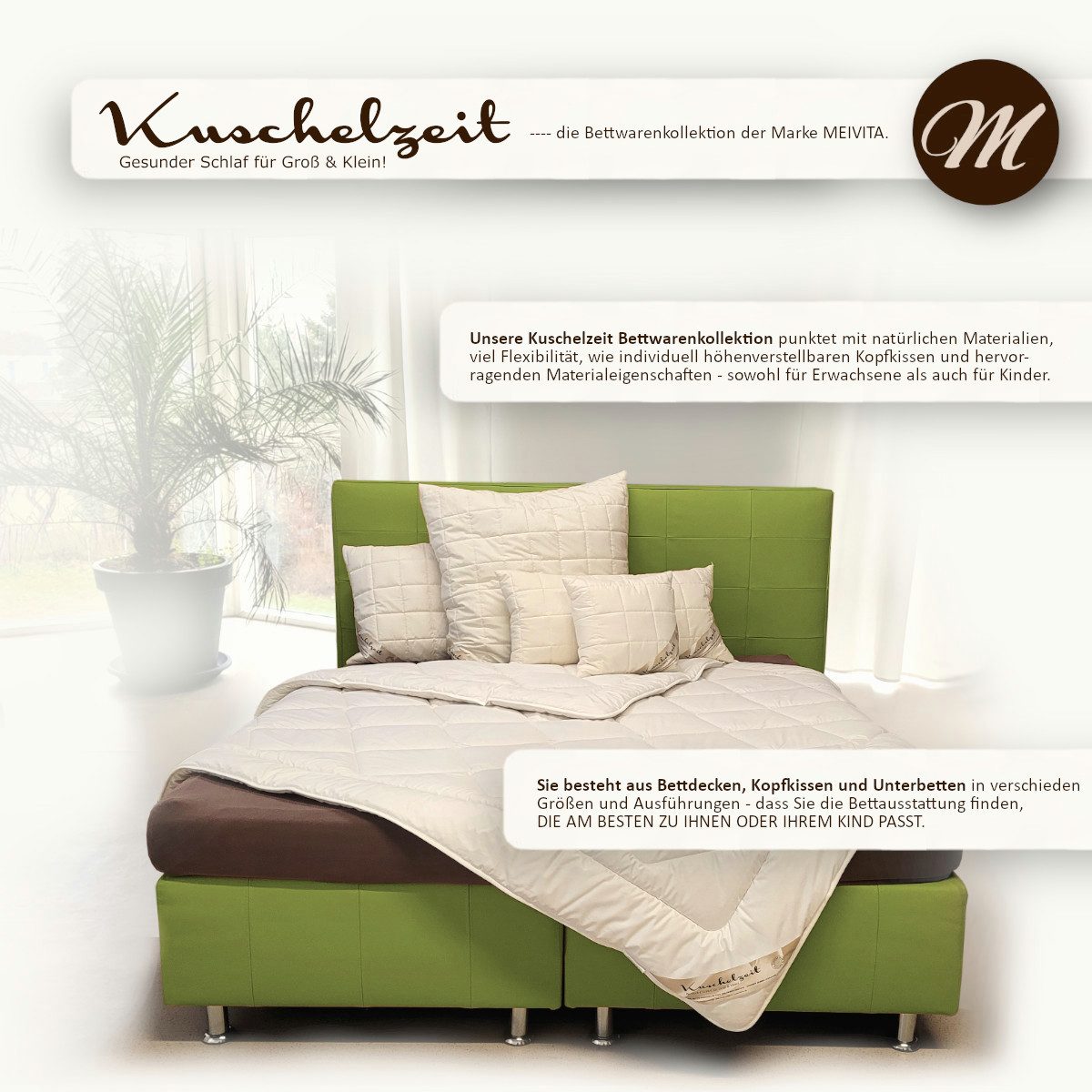 Meivita Kopfkissen Kissen mit Naturlatexflocken und kbA Baumwollbezug, Füll günstig online kaufen