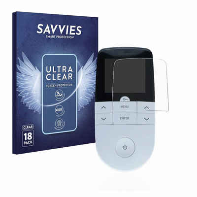 Savvies Schutzfolie für Beurer EM 49 Digital TENS/EMS, Displayschutzfolie, 18 Stück, Folie klar