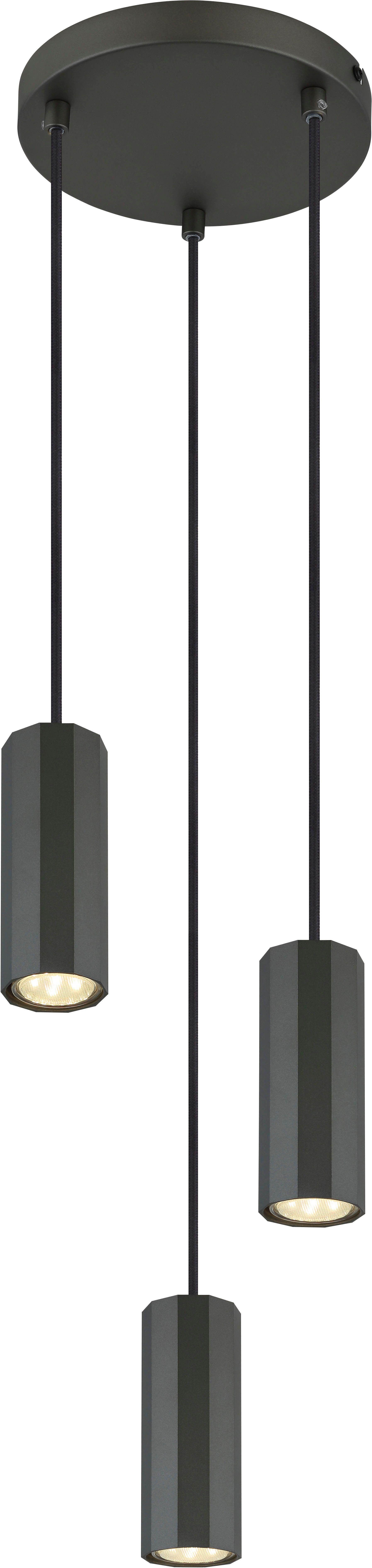 GLOBO LIGHTING JAMES, Leuchtmittel wechselbar, Hängeleuchte mit Aluminium, GU10 Fassung, höhenverstellbar