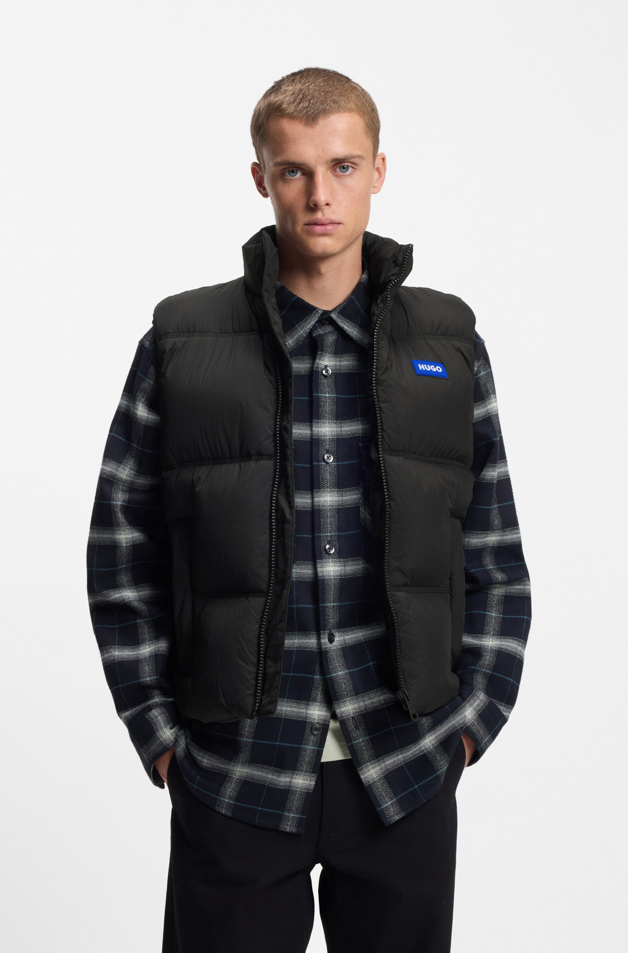 HUGO Blue Steppweste Bodolino Stehkragen, relaxed fit, wattiert günstig online kaufen