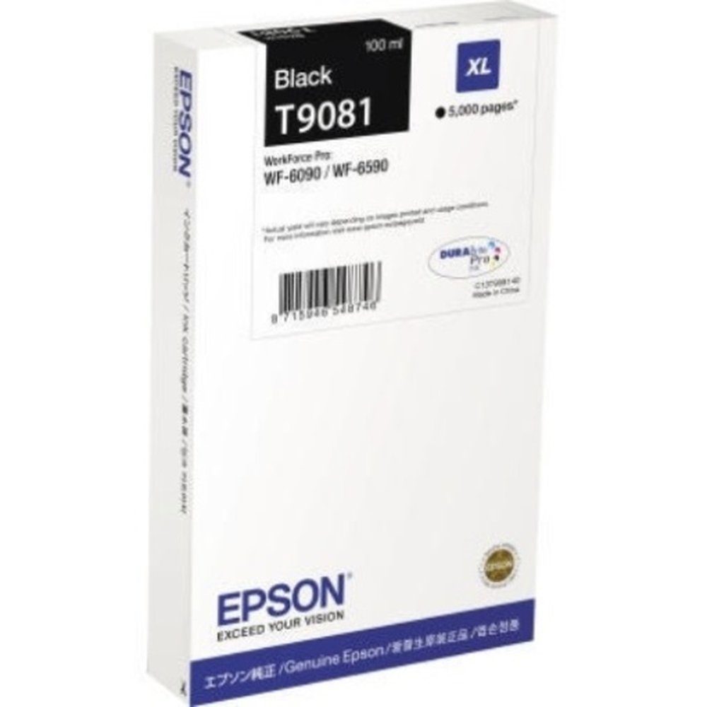 Tintenpatrone Epson schwarz Tintenpatrone Epson C13T908140 5.000Seiten Tintenpatrone Epson