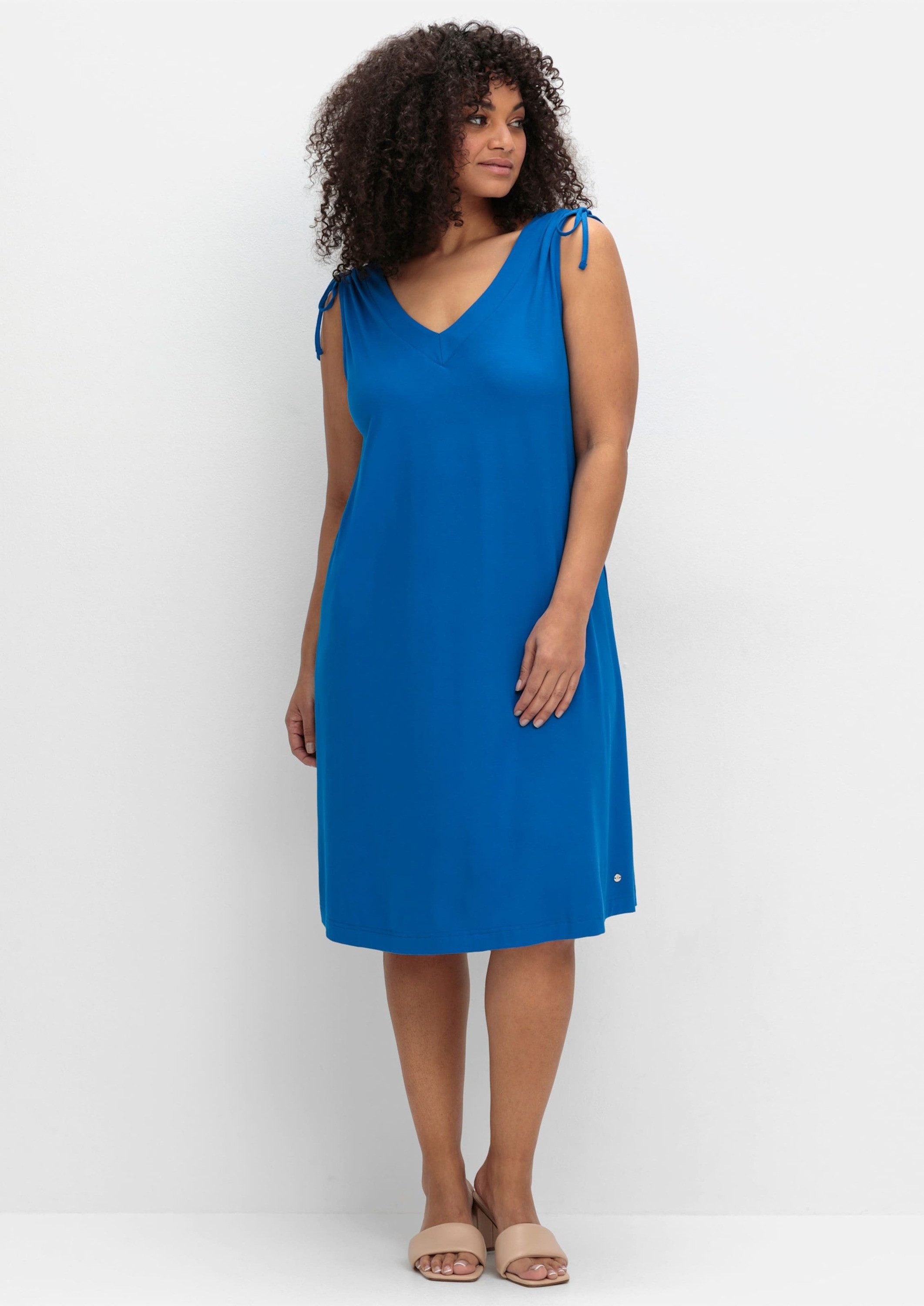 Sheego Jerseykleid Jerseykleid Ärmellos