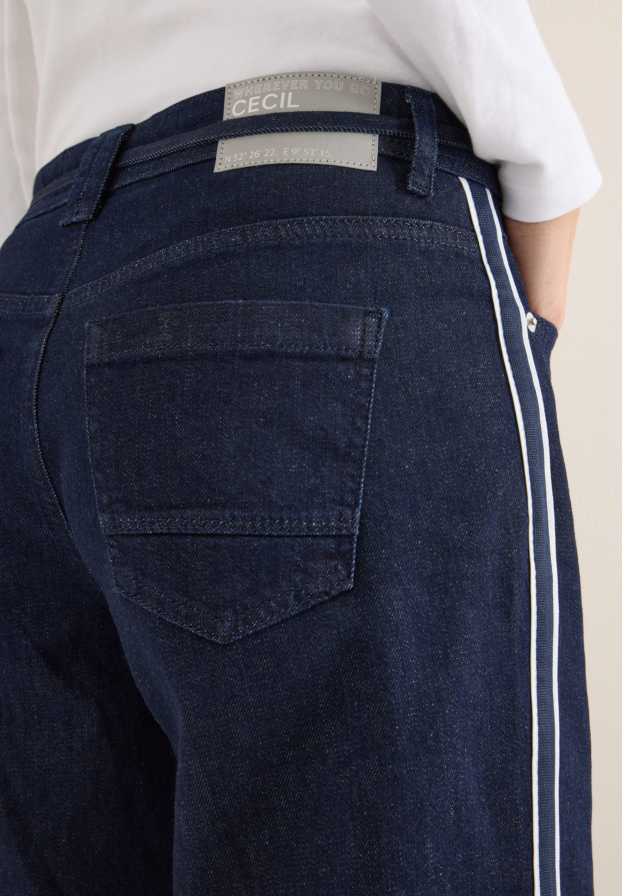 CECIL 5-Pocket-Jeans Jeans mit Gallonstreifen