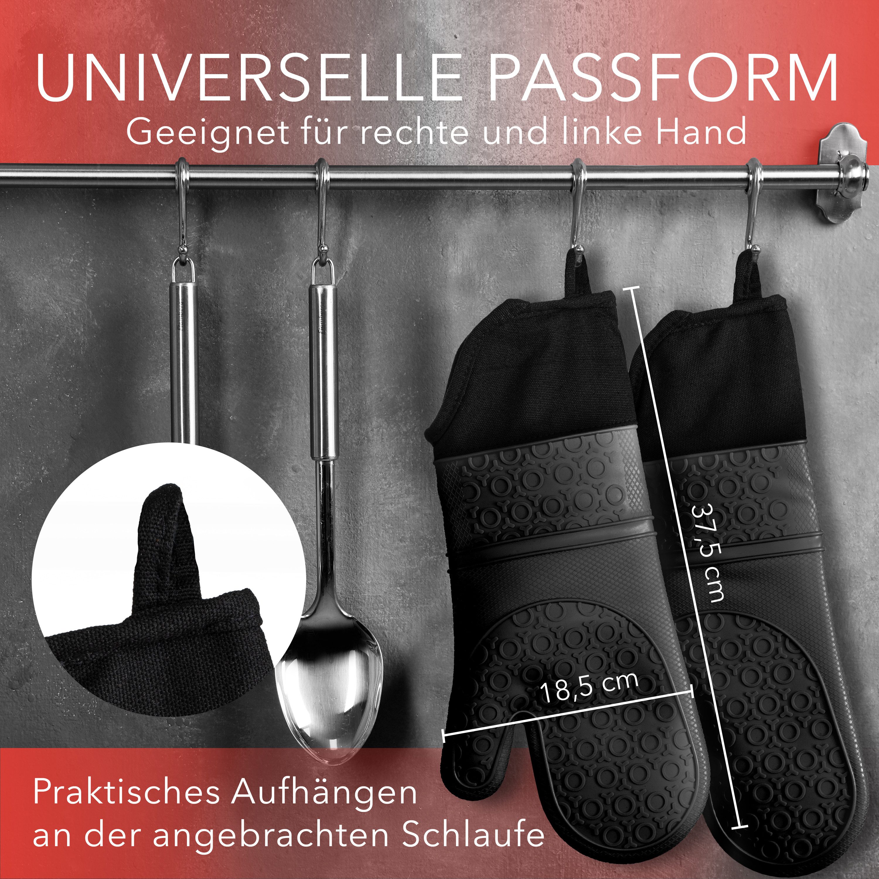 AVANA Topfhandschuhe Silikon Ofenhandschuhe Backhandschuhe Kochhandschuhe, günstig online kaufen
