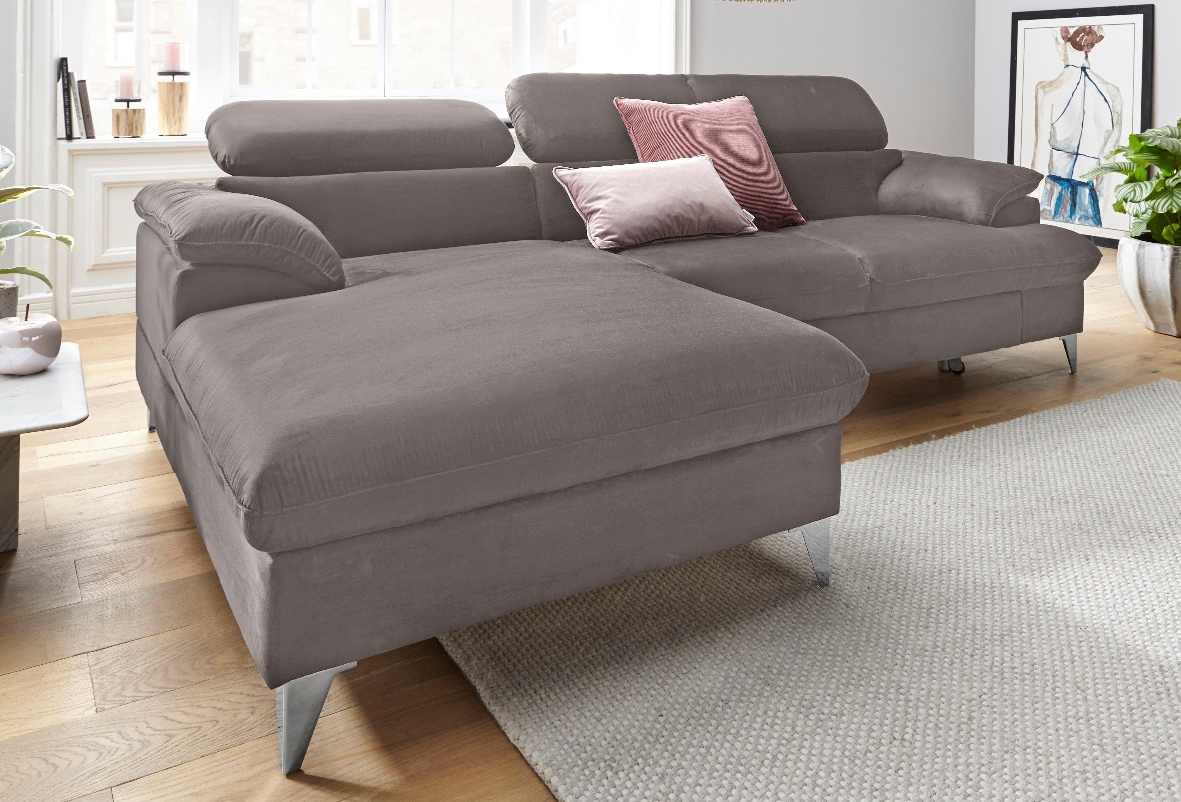 COTTA Ecksofa "Caluso L-Form", mit Kopfteilverstellung, wahlweise mit Bettf günstig online kaufen