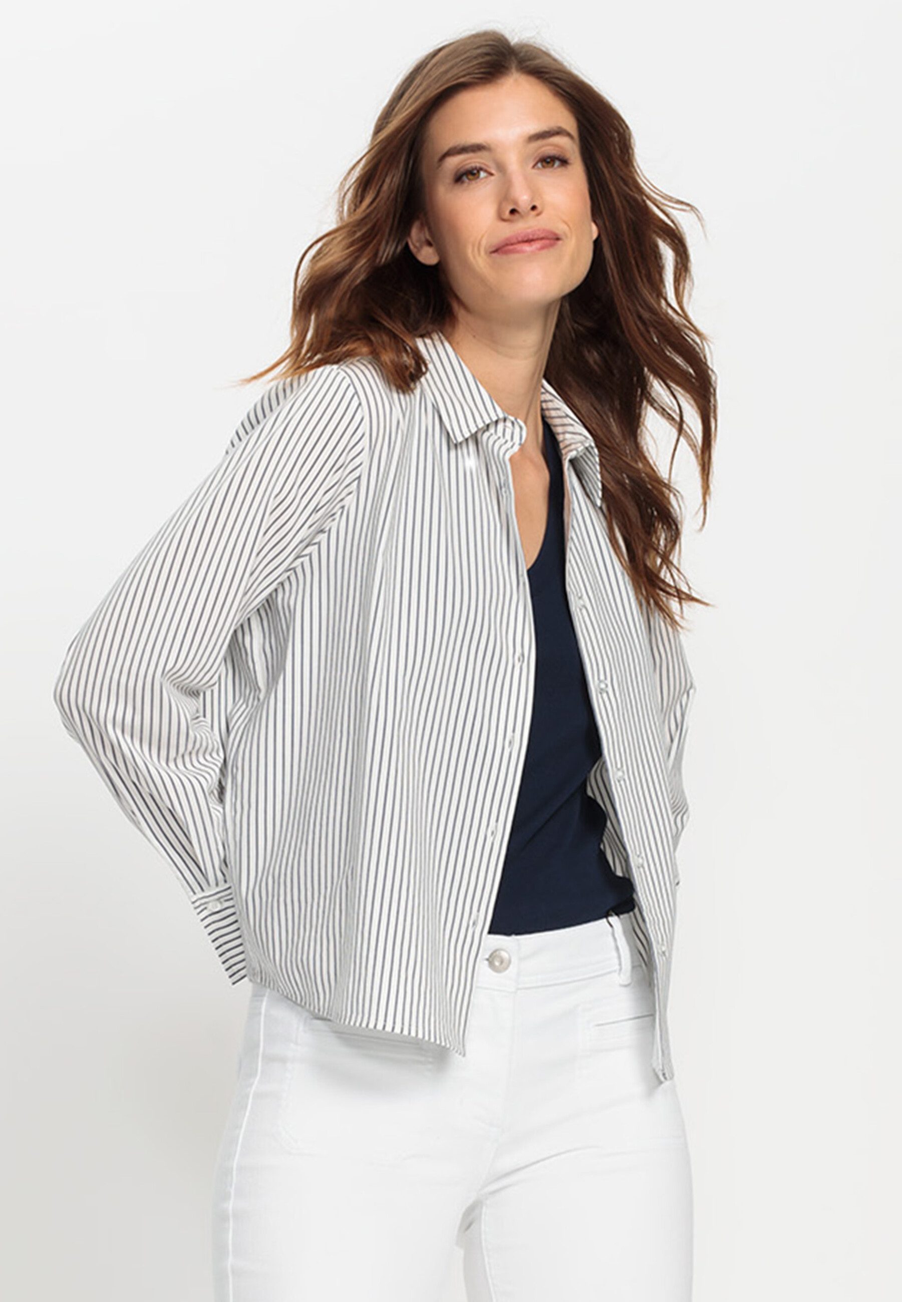Olsen Hemdbluse Bluse mit Streifenmuster