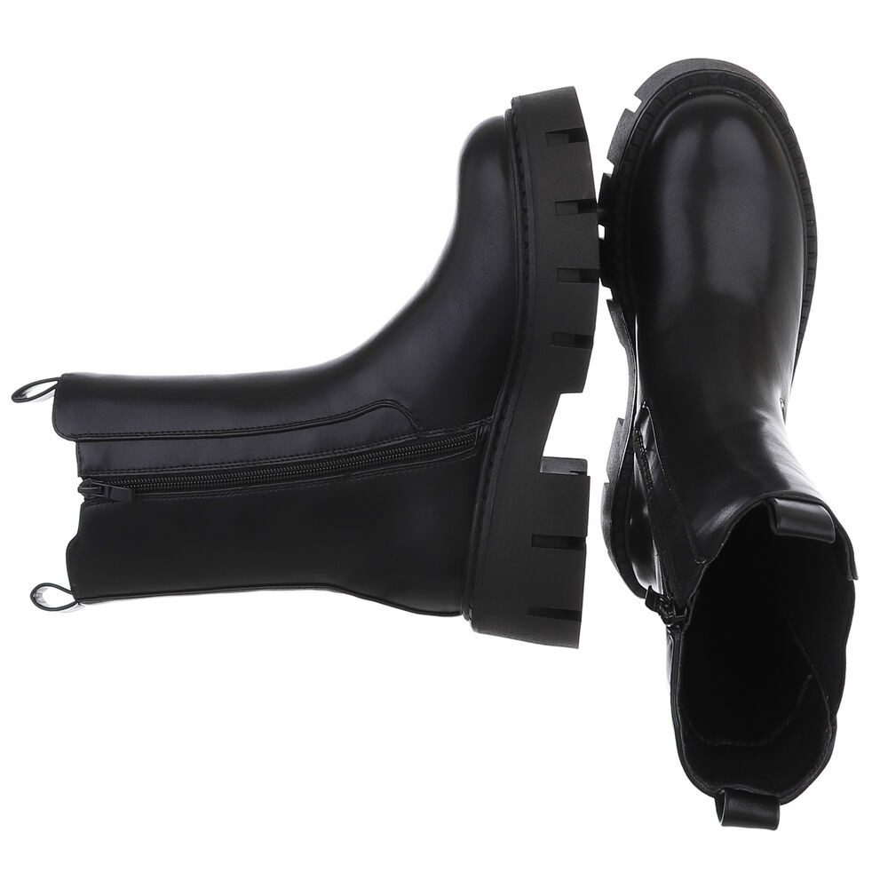 Ital-Design Trendige Chelsea Boots mit markanter Sohle für Damen Plateausti günstig online kaufen