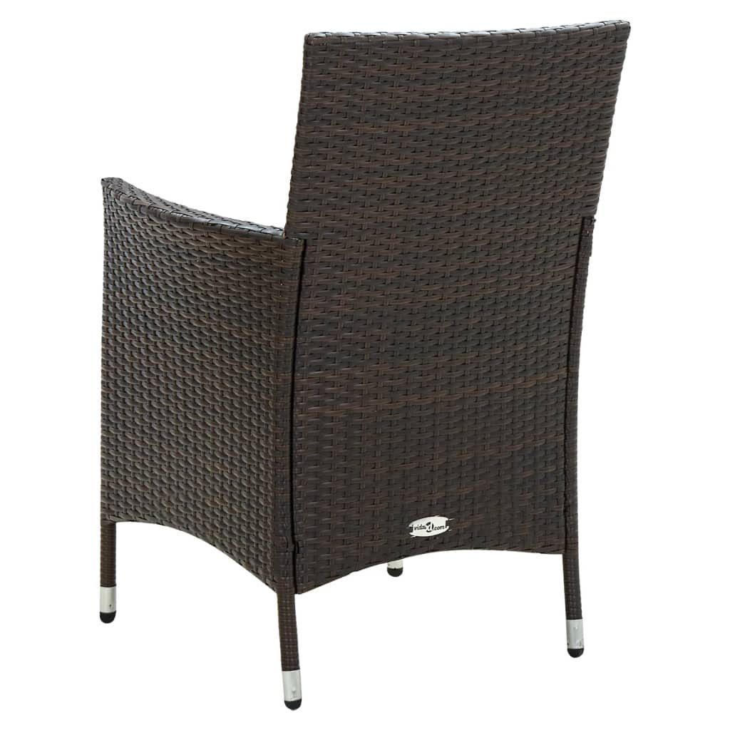 Gartenstühle Stk. Poly Gartenstuhl mit Braun furnicato 4 Rattan Sitzpolster