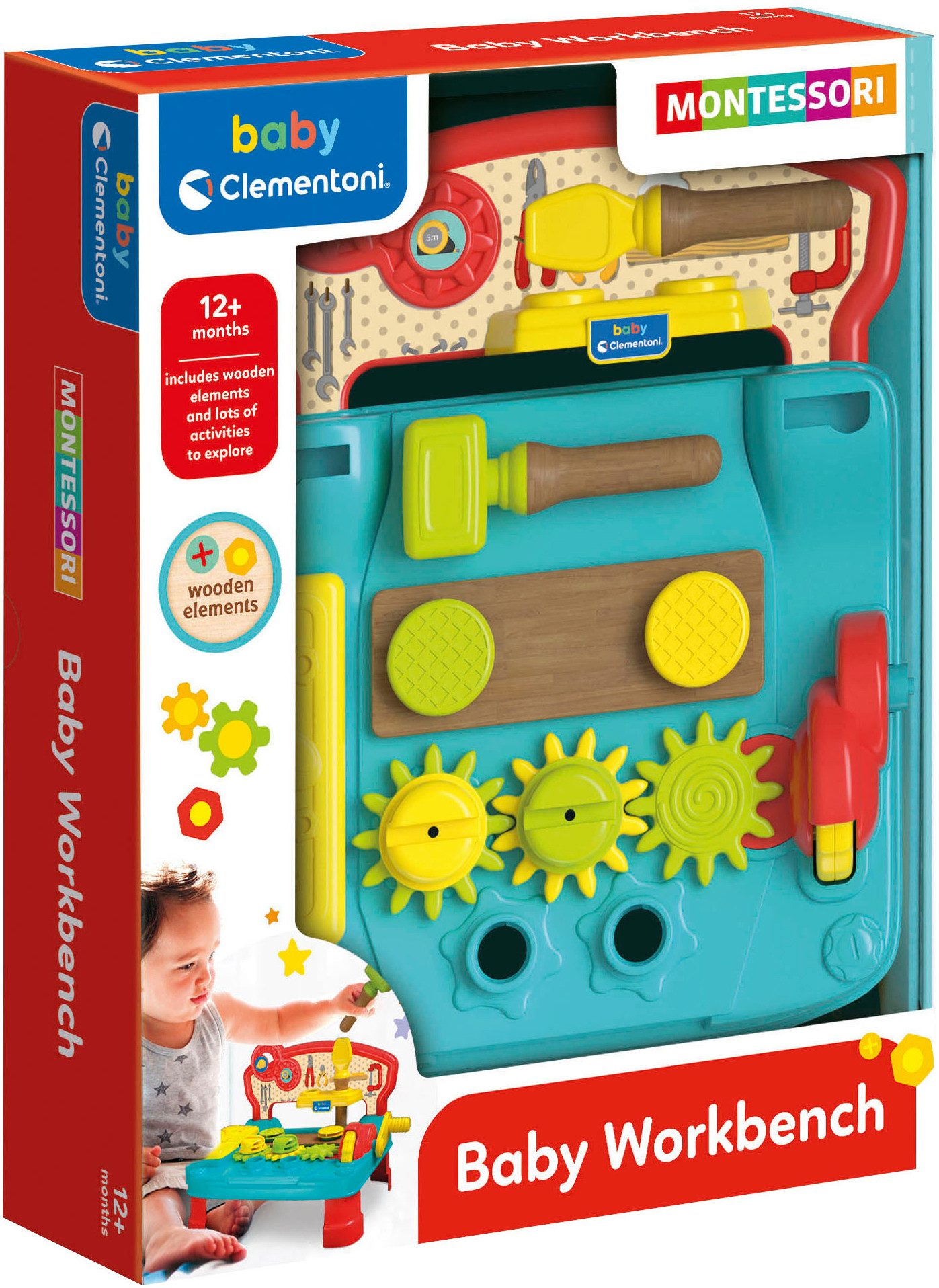 Clementoni® Lernspielzeug Baby Clementoni, Werkbank mit Zubehör, Made in Eu günstig online kaufen