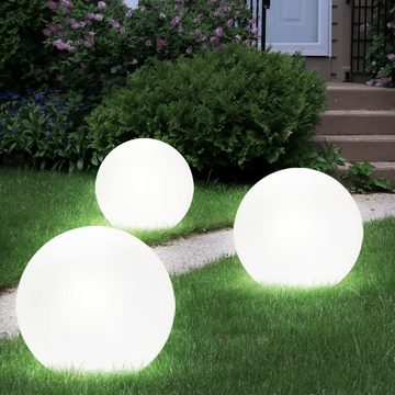 Globo LED Gartenleuchte, LED-Leuchtmittel fest verbaut, Solar Gartenlampe Erdspieß Kugel Solar LED Aussenleuchte Licht Leuchte