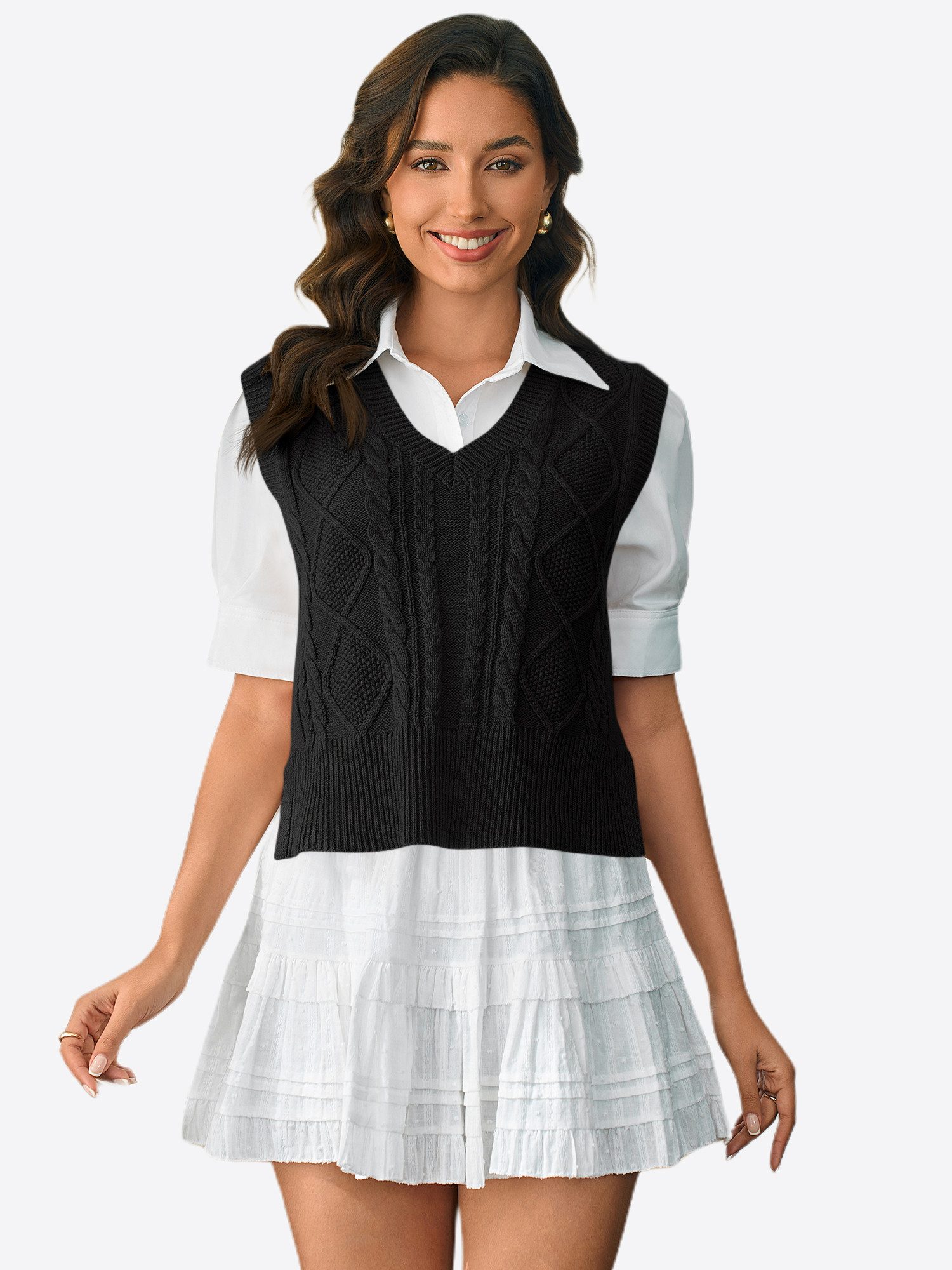 Imily Bela Pullunder Damen Ärmelloser Strick Pullover (Packung, 1-tlg., 1pe günstig online kaufen