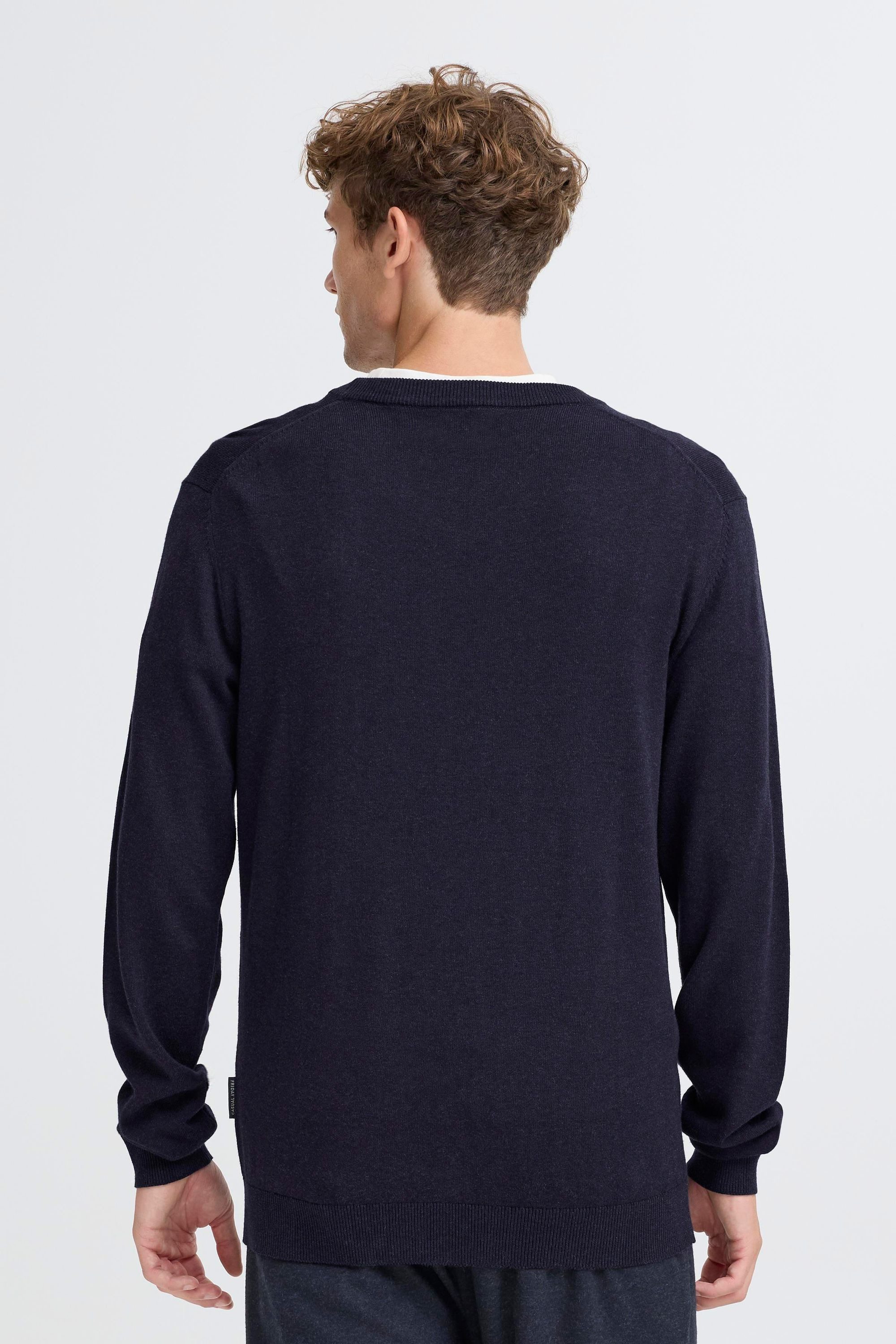 Casual Friday Strickpullover CFBells Basic Rundhals Pullover