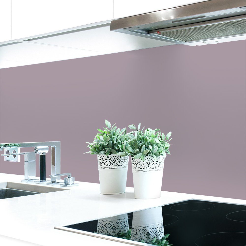 DRUCK-EXPERT Küchenrückwand Küchenrückwand Violetttöne Unifarben Premium Hart-PVC 0,4 mm selbstklebend Pastellviolett ~ RAL 4009