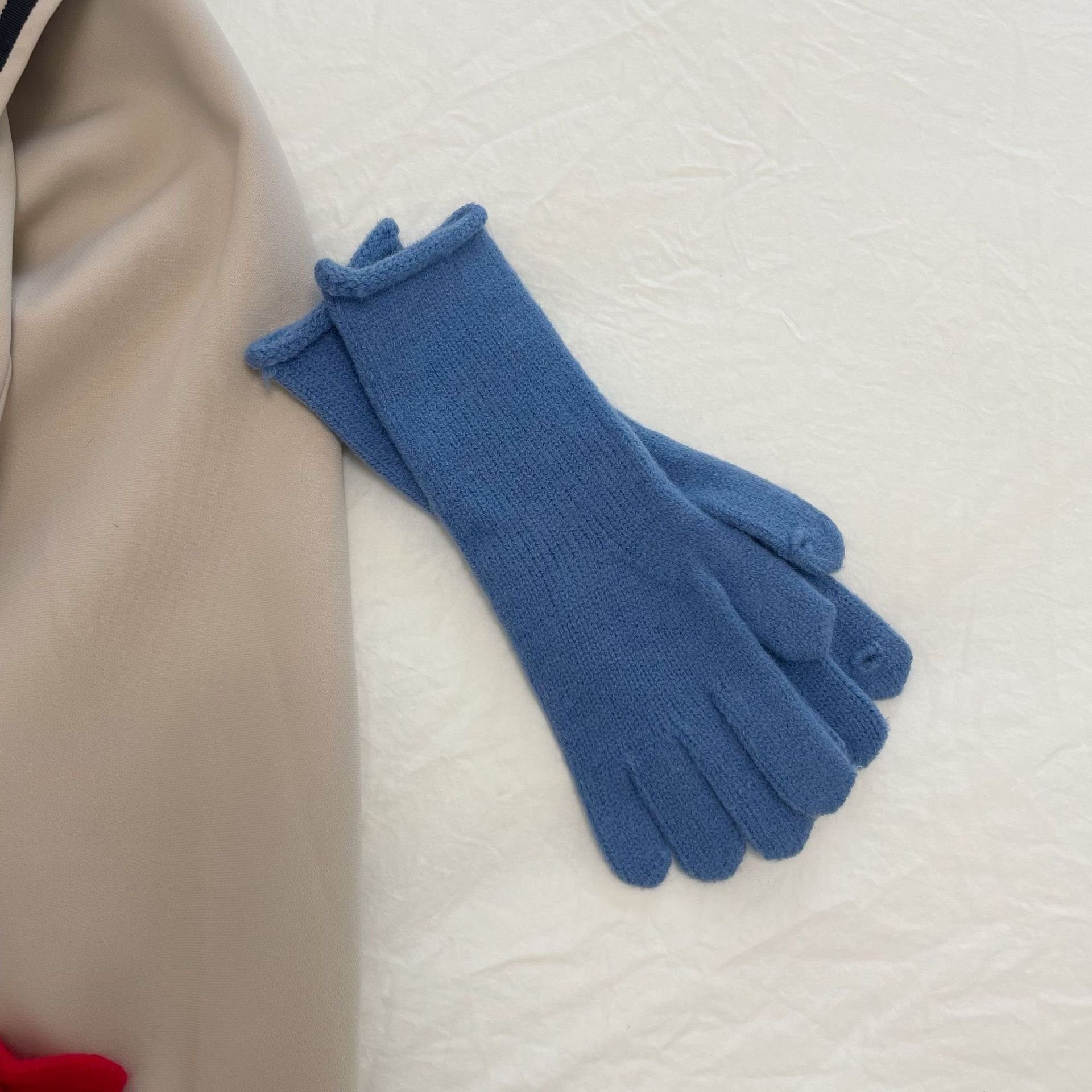 ZanMax Strickhandschuhe 1 Paar gestrickte Handschuhe Winter warme Handschuhe Dunkelblau