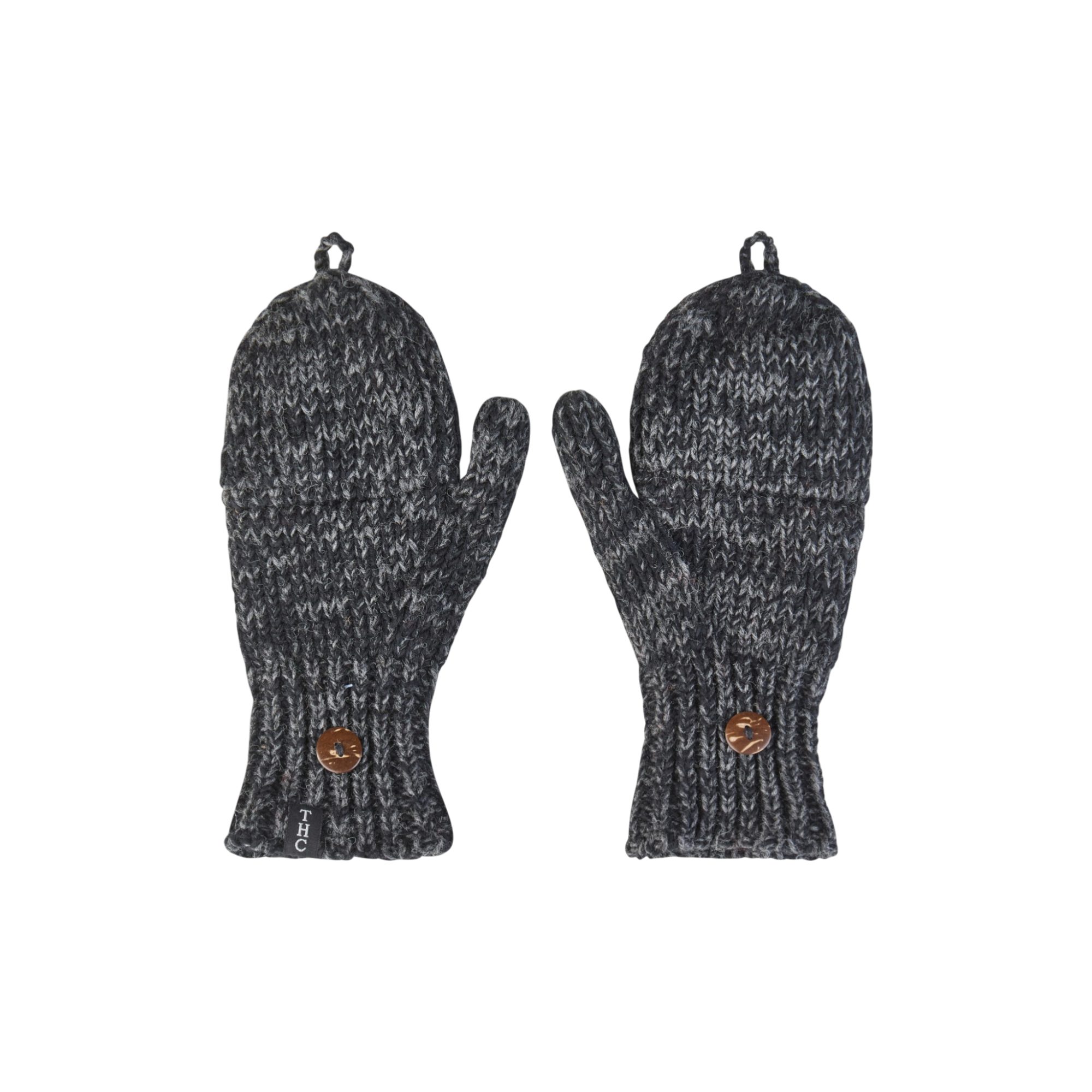 THC Natural Line Strickhandschuhe THC Klapphandschuhe 714 (1 Paar, 1-St., 1 Paar) abklappbare Fingerspitzen