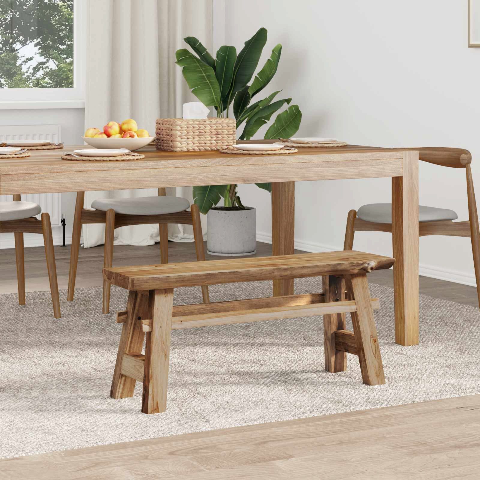 vidaXL Sitzbank Bank Natur 100 x 29 x 43,5 cm Massivholz (1-St)
