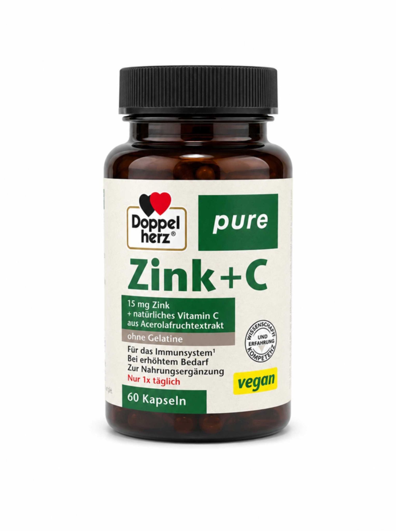 Queisser Pharma GmbH & Co. KG DOPPELHERZ Zink+C pure Kapseln Kapseln