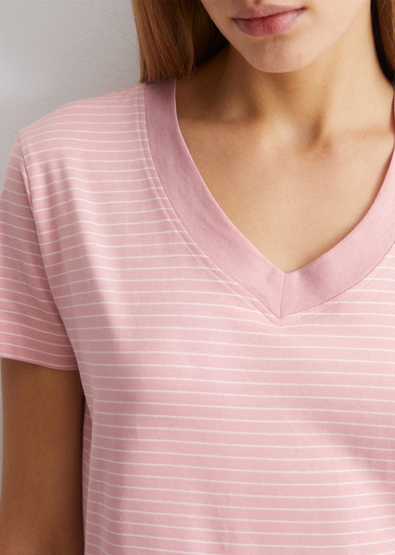 Marc O'Polo Nachthemd V-Ausschnitt, Kurzarm