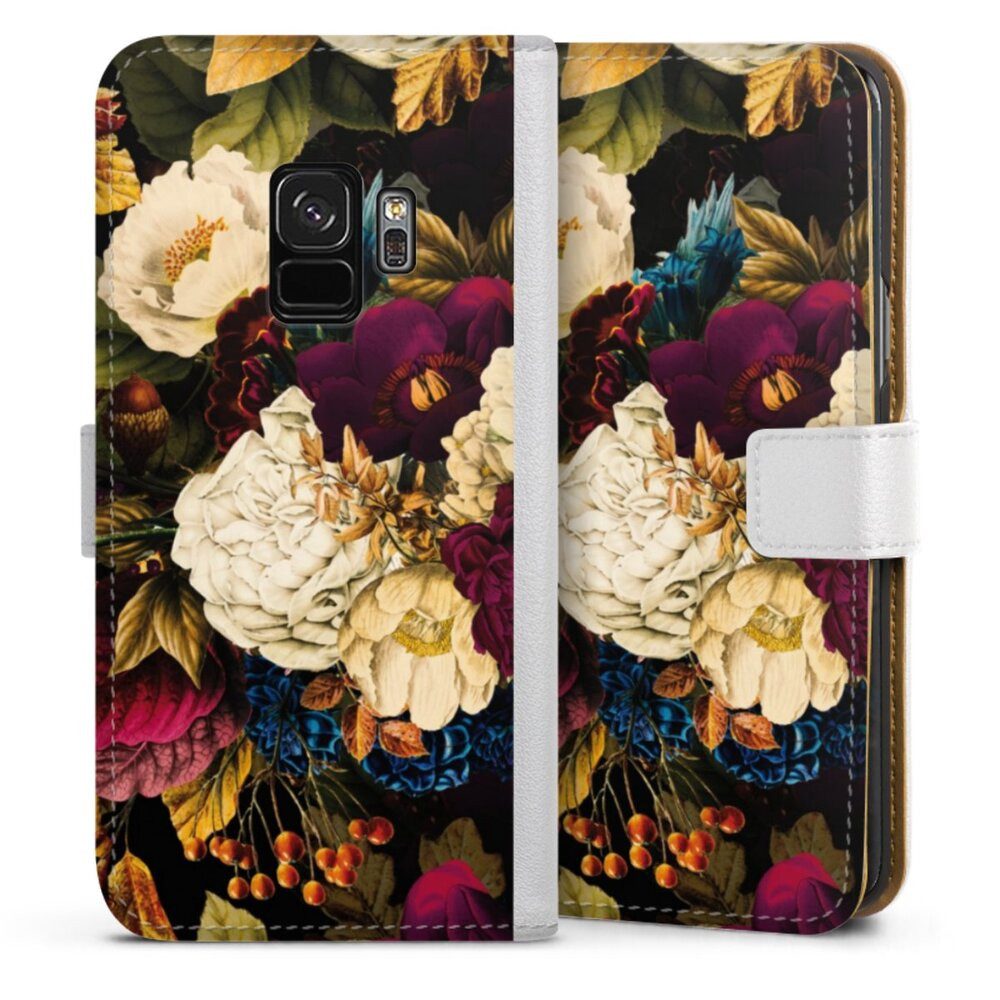 Handyhülle Vintage Blumen Muster Dark Vintage Flowers