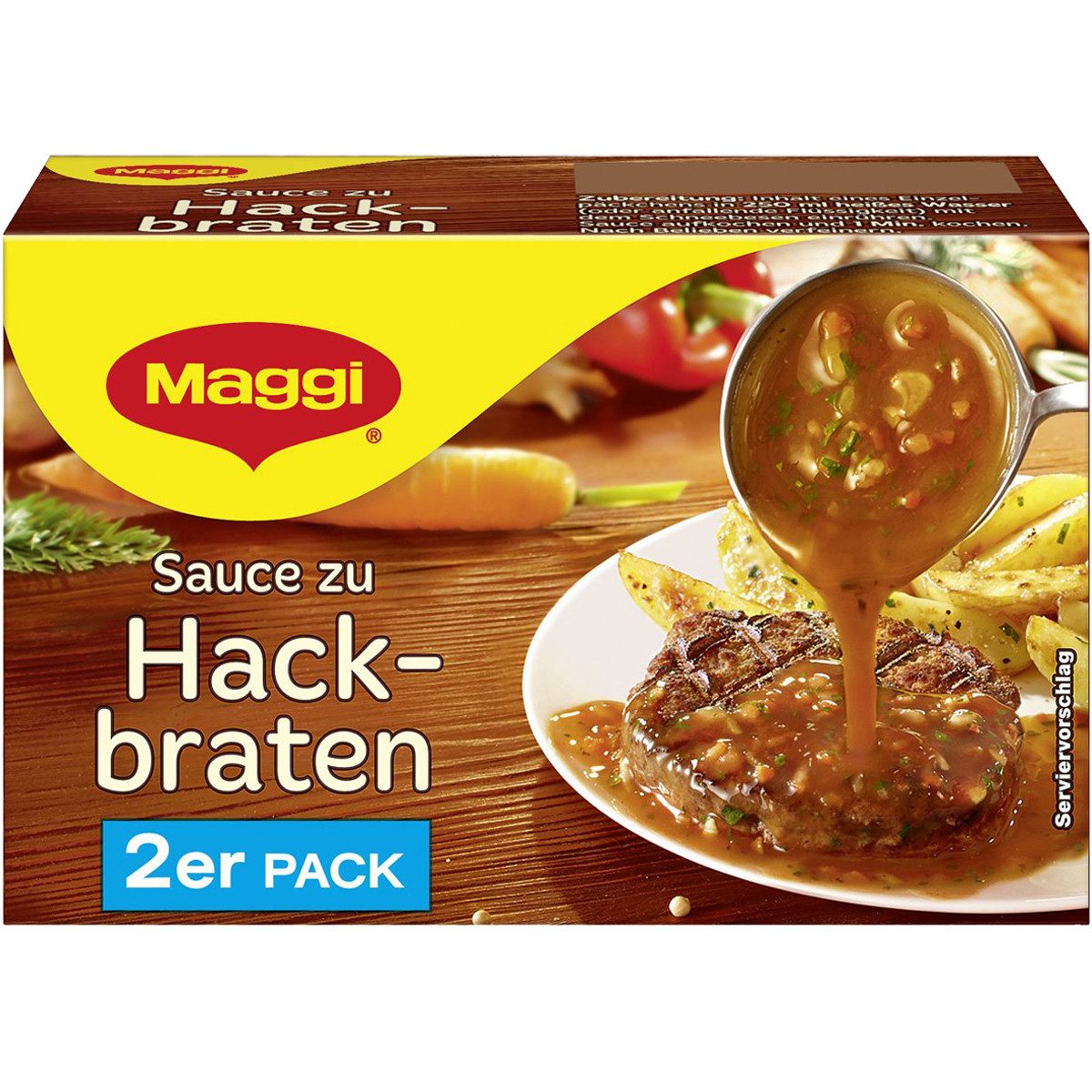 MAGGI Saucen, Maggi Sauce zu Hackbraten perfekt zu Fleischgerichten 2er für 2x 250ml