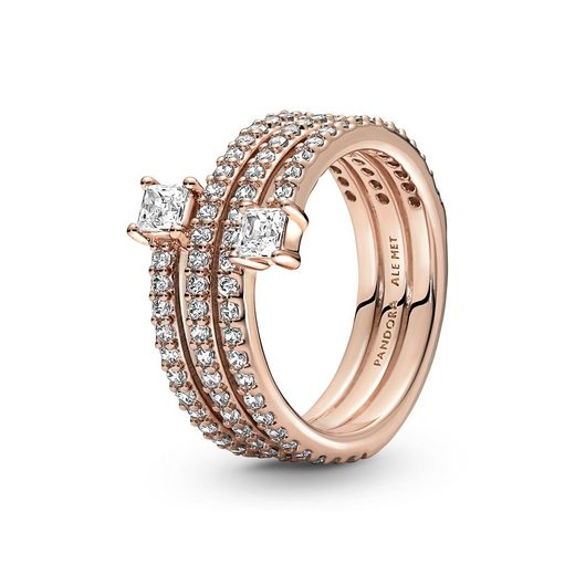 Pandora Goldring »Pandora Ring Damen 180051C01-54 14k rosé vergoldet ...