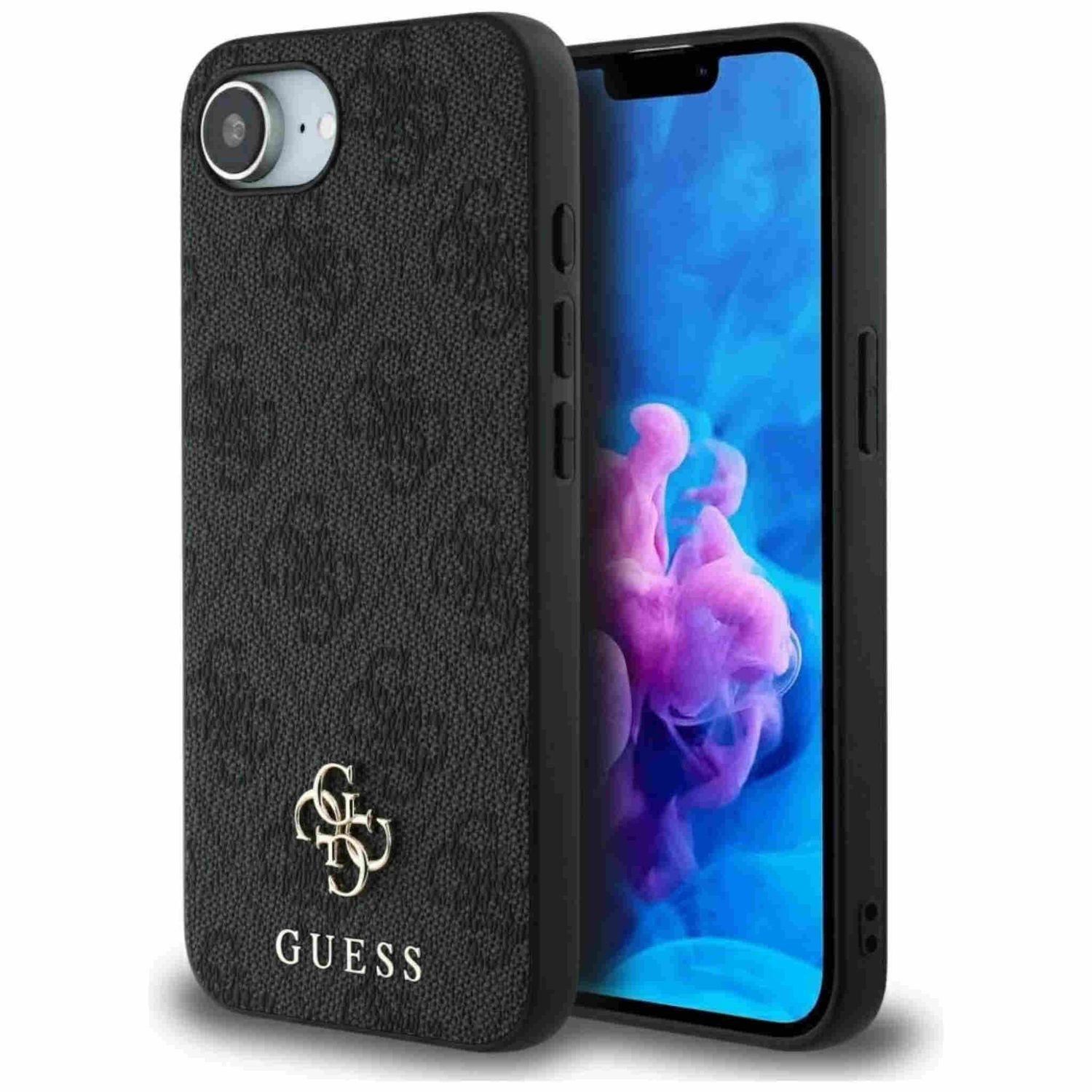 Guess Smartphone-Hülle Guess Apple iPhone 16e Small and Classic MagSafe Schutzhülle Schwarz