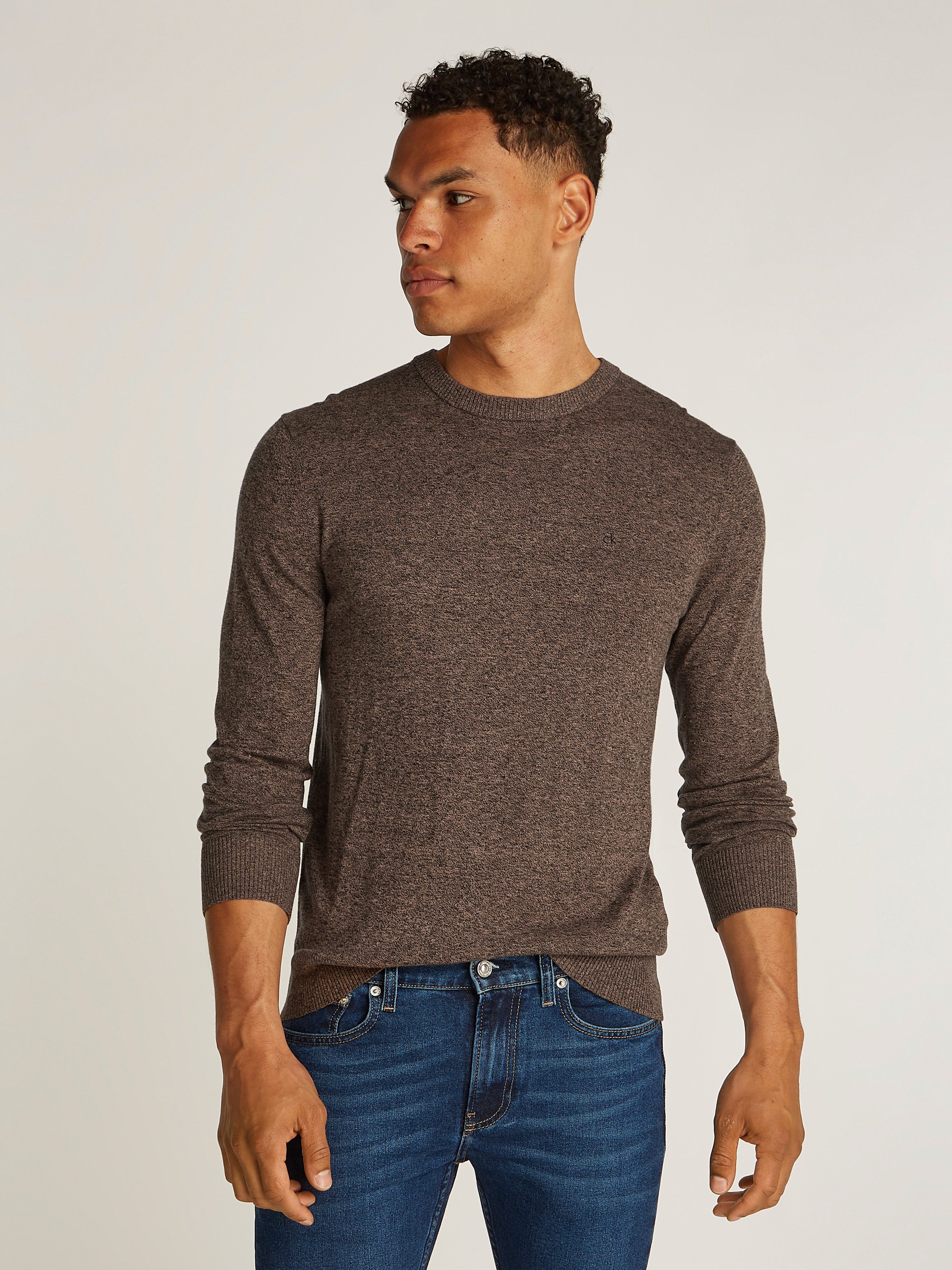 Calvin Klein Rundhalspullover MOULINE CN SWEATER günstig online kaufen