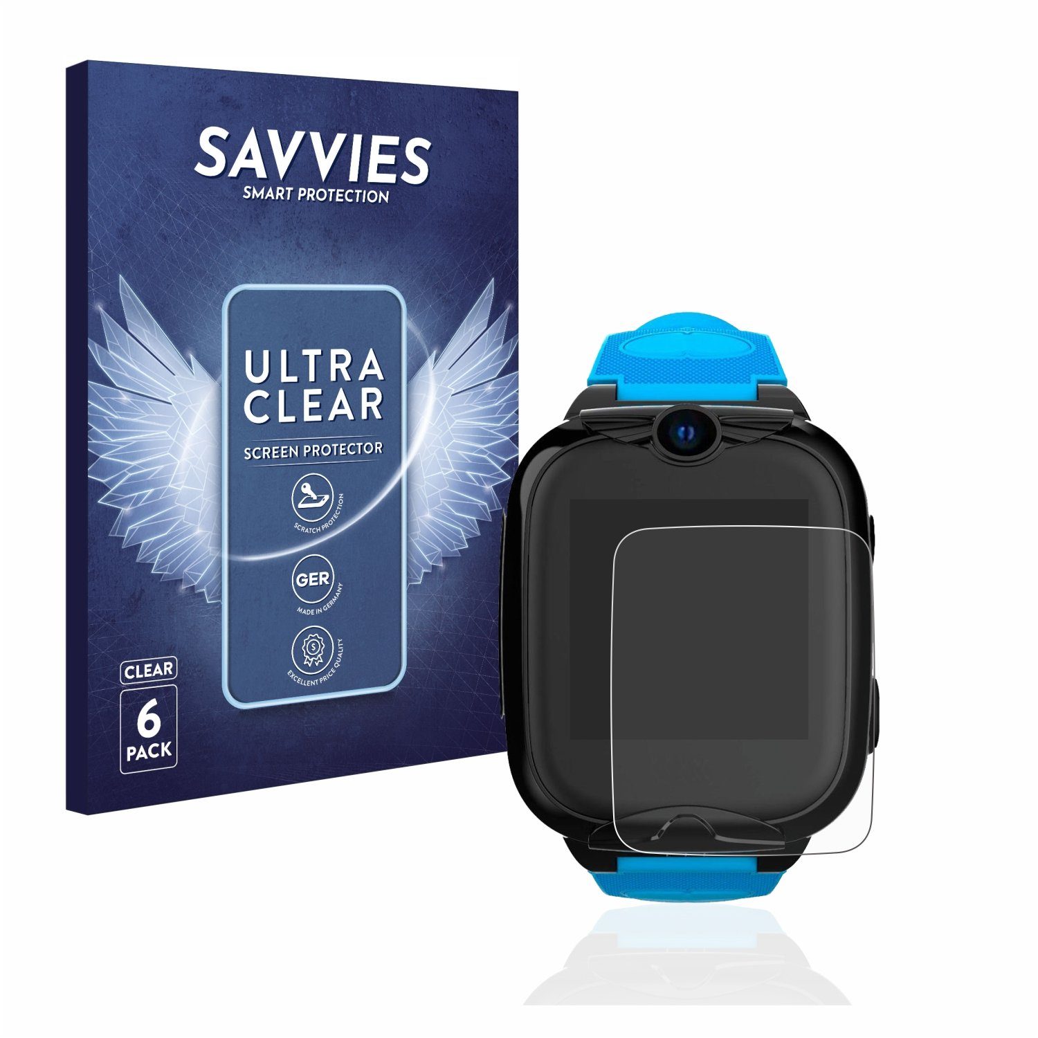 Savvies Displayschutzfolie Schutzfolie für Xplora XGO2, 6 Stück, Displayschutz Schutz Folie Klar Transparent