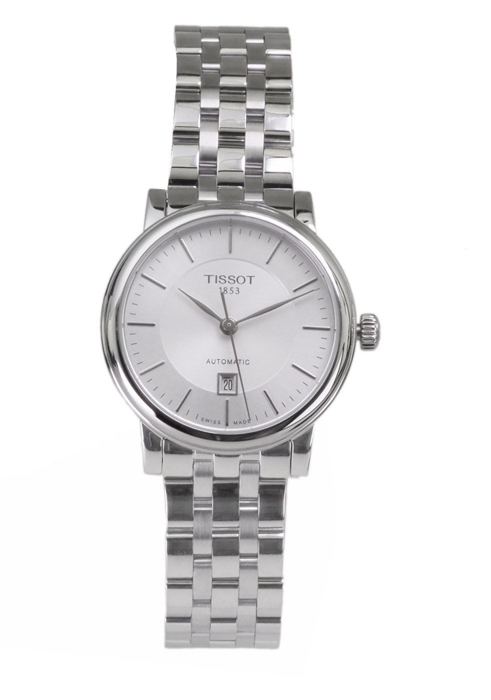 Tissot Automatikuhr Tissot Damen Automatik Uhr Carson Premium T1222071103100, (Silber)