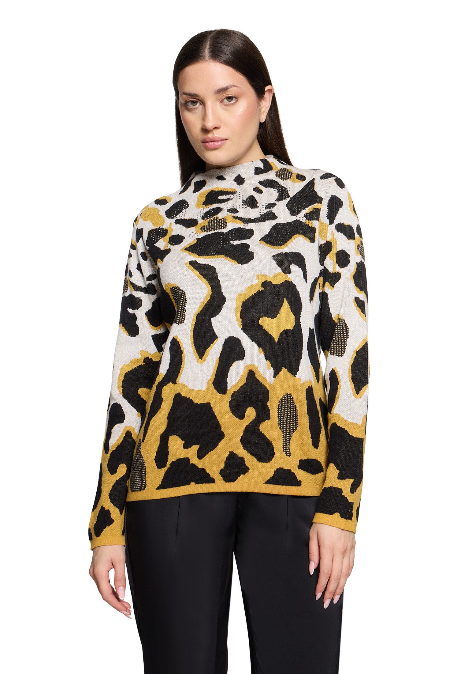 Strickpullover Damen mit Jacquard